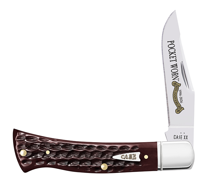 Case XX Axe Handle Folding Knife 30th Anniversary Pocket Worn Jigged Bone CA55237 View 1