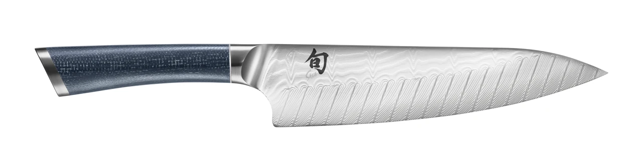 Shun Shiranami Chef's Knife 8in Black Jute Micarta/SS Handle FRD0706 View 1
