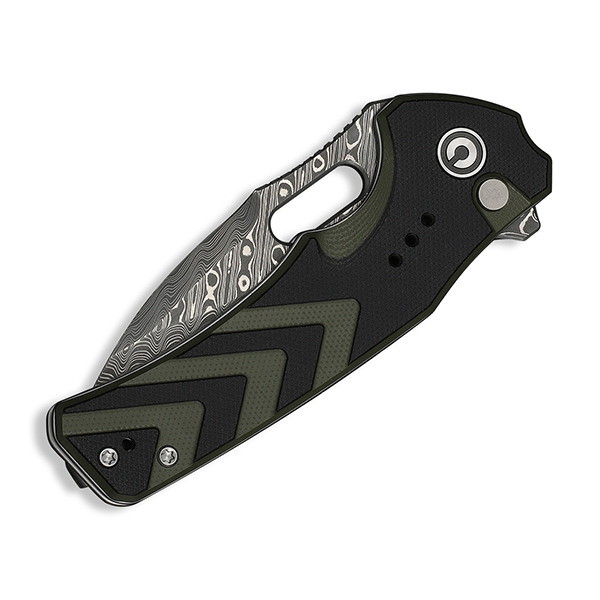 CIVIVI Vexron Milled Black & Green G-10 Handle Damascus Blade C24066-DS1 View 4