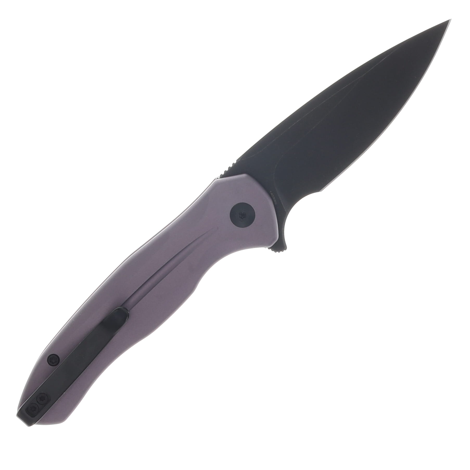 CIVIVI Button Lock Kitefin Purple Aluminum Handle Black Stonewashed 14C28N Blade C24091-3 View 2