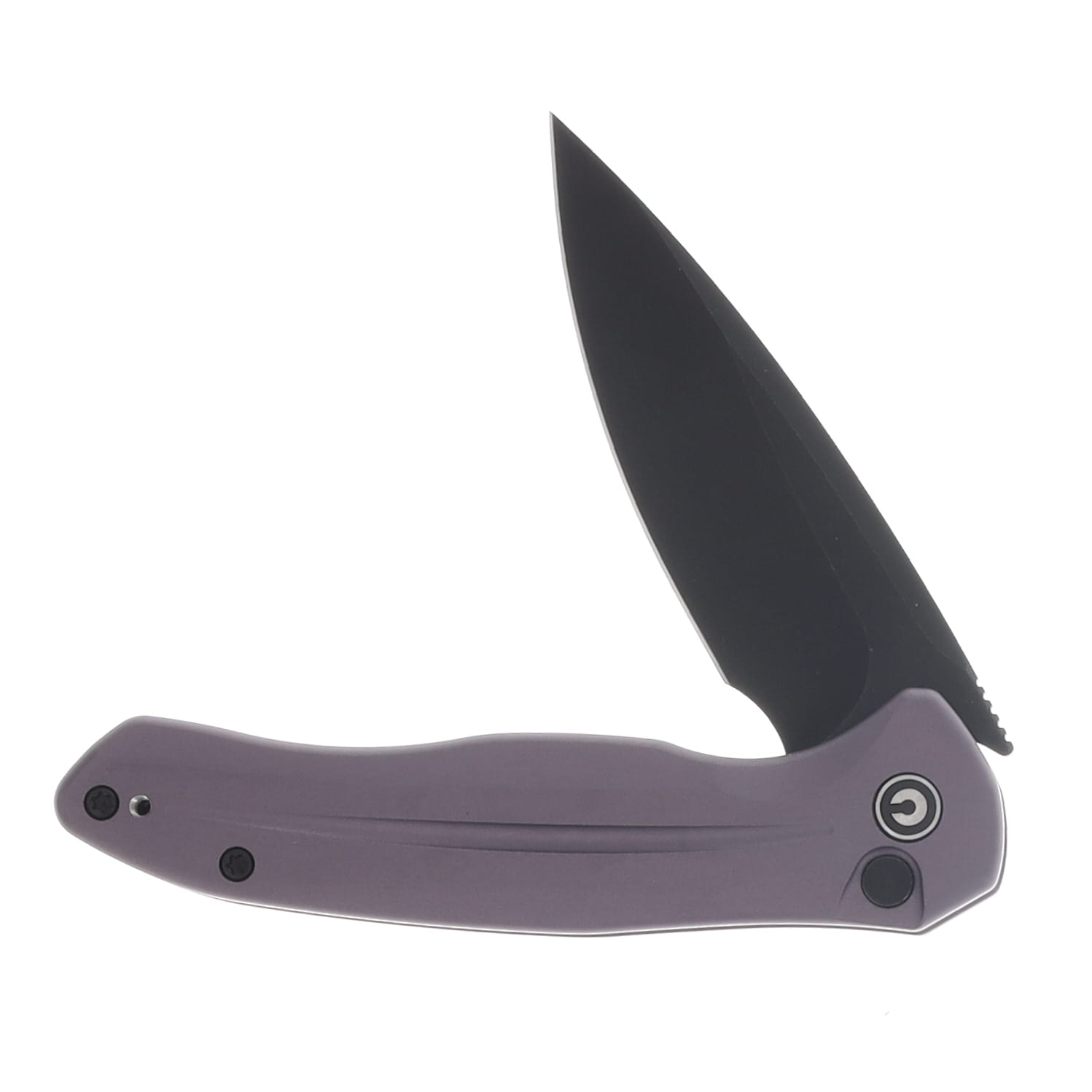 CIVIVI Button Lock Kitefin Purple Aluminum Handle Black Stonewashed 14C28N Blade C24091-3 View 4