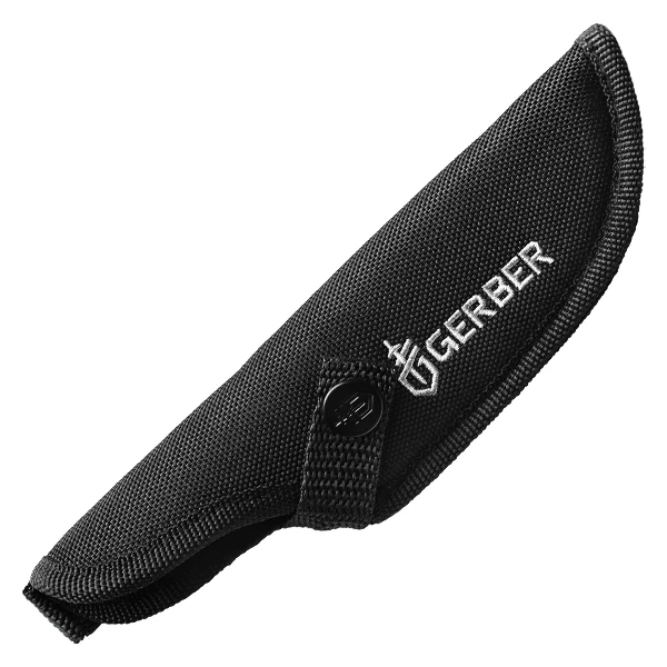 Gerber Moment Large Drop Point Fixed Blade Black Rubber Handle Blister Pack G1074142 View 2