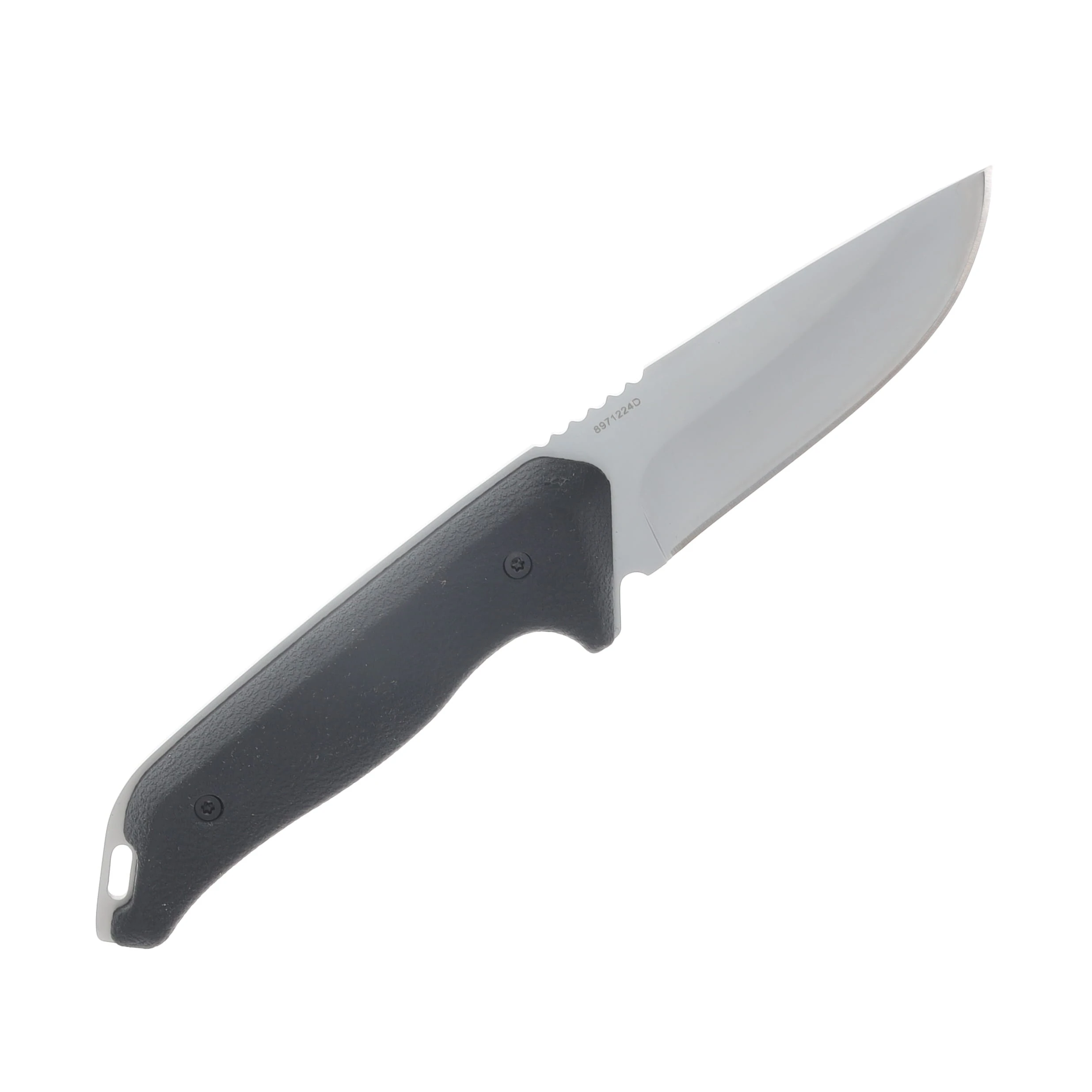 Gerber Moment Large Drop Point Fixed Blade Black Rubber Handle Blister Pack G1074142 View 4
