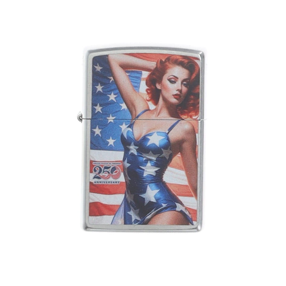Zippo 250th Anniv. Swimsuit Lady & Flag ZP425551 - Smoky Mountain