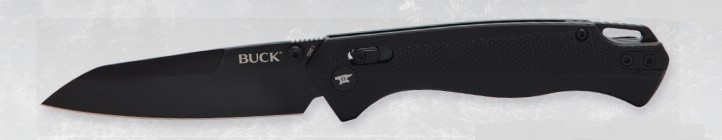Buck 698 Ferrox Folding Knife Black Aluminum Handle Black D2 Drop Point Blade BU14408 View 1