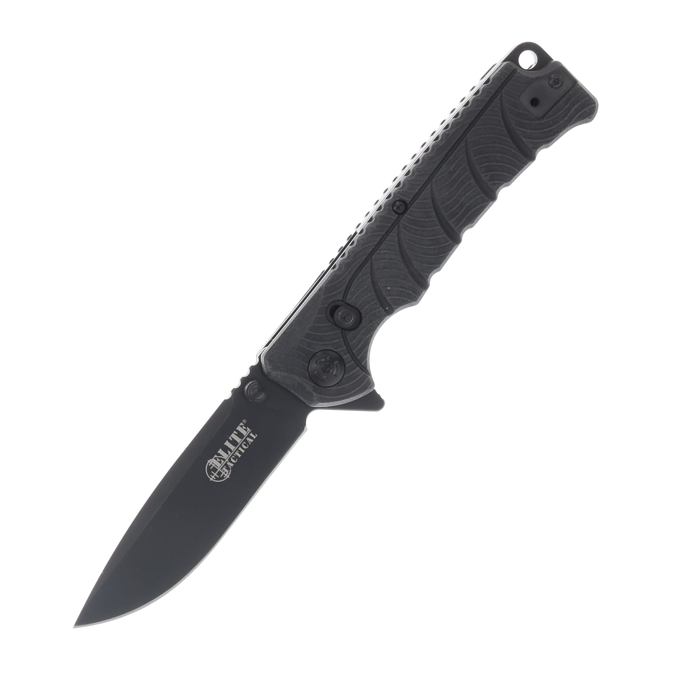 Elite Tactical The Backdraft Crossbar Lock Folding Knife Blackout MCETFDR011BK View 1