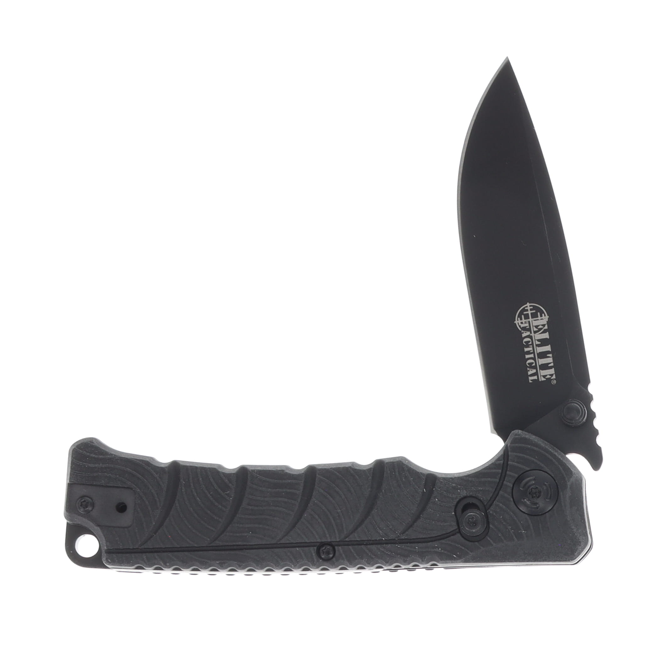 Elite Tactical The Backdraft Crossbar Lock Folding Knife Blackout MCETFDR011BK View 3