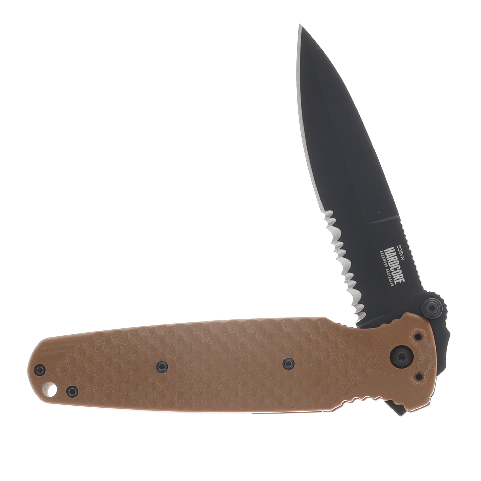 Hardcore Hardware Covert Folder/Dark Earth G-10/ S35VN Spear Point Black PVD Blade COVERT01DEBLK View 3