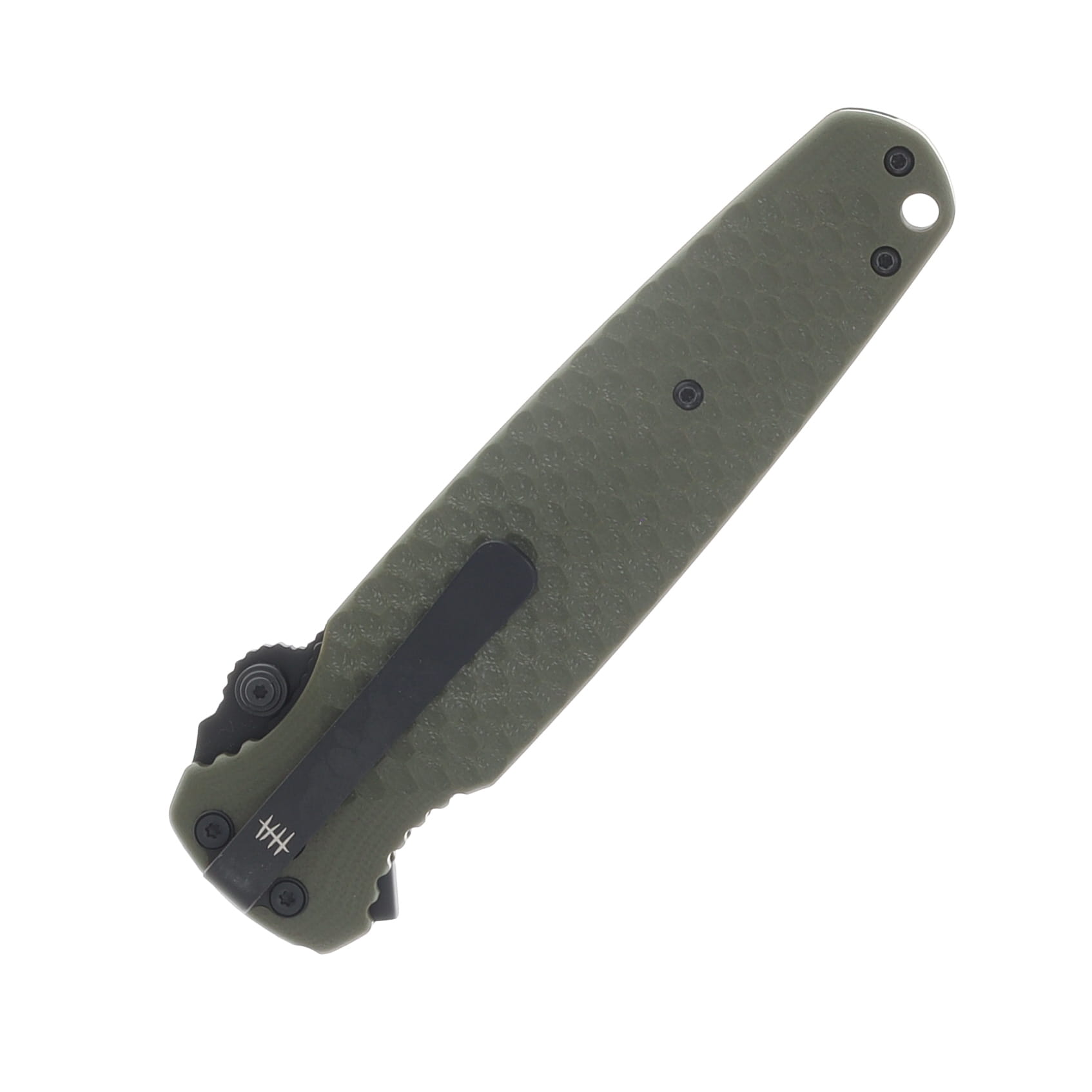 Hardcore Hardware Covert Folder/OD Green G-10/ S35VN Spear Point Black PVD Blade COVERT01ODGBLK View 5