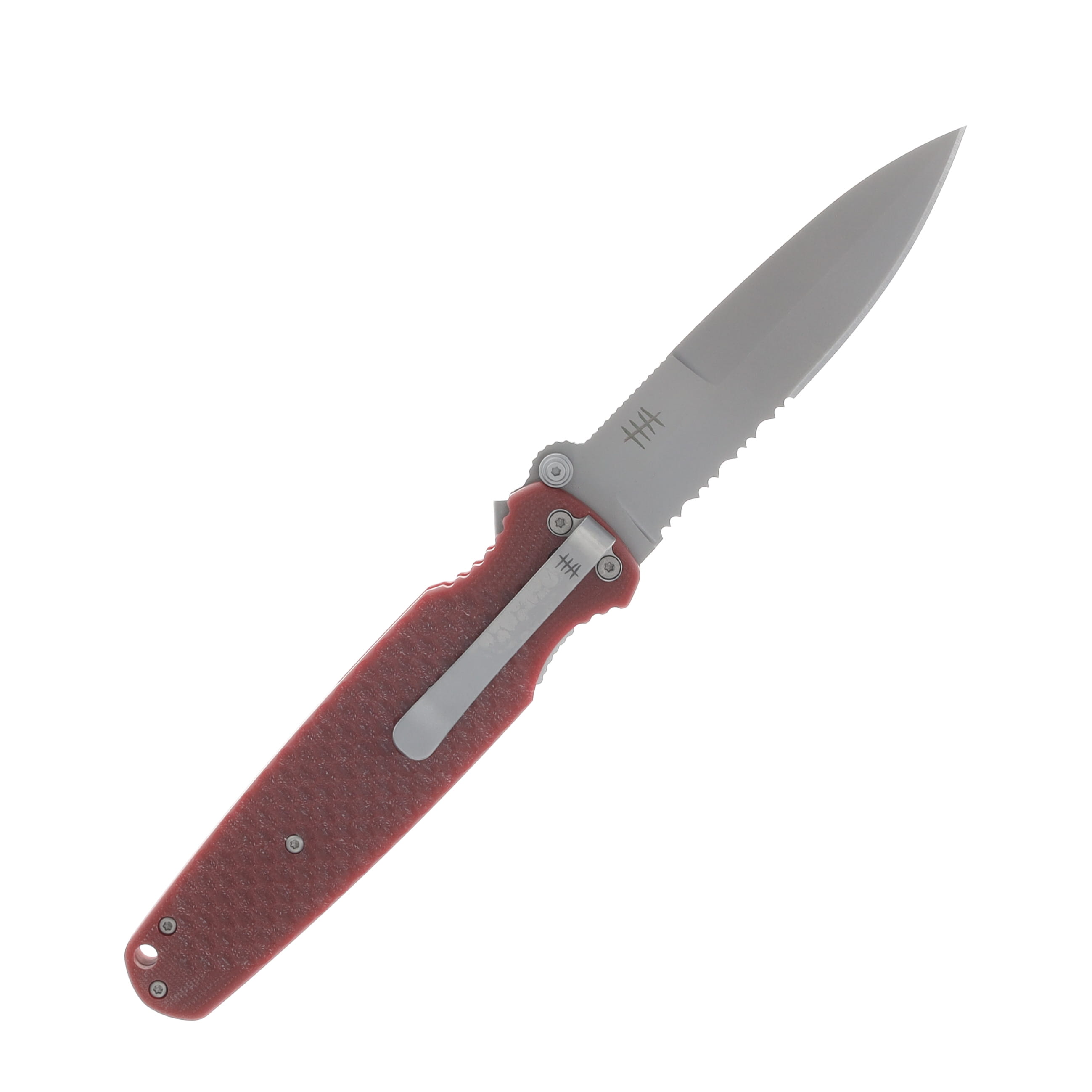 Hardcore Hardware Covert Folder/Red G-10/ S35VN Spear Point Bead Blast Blade COVERT01REDBB View 2