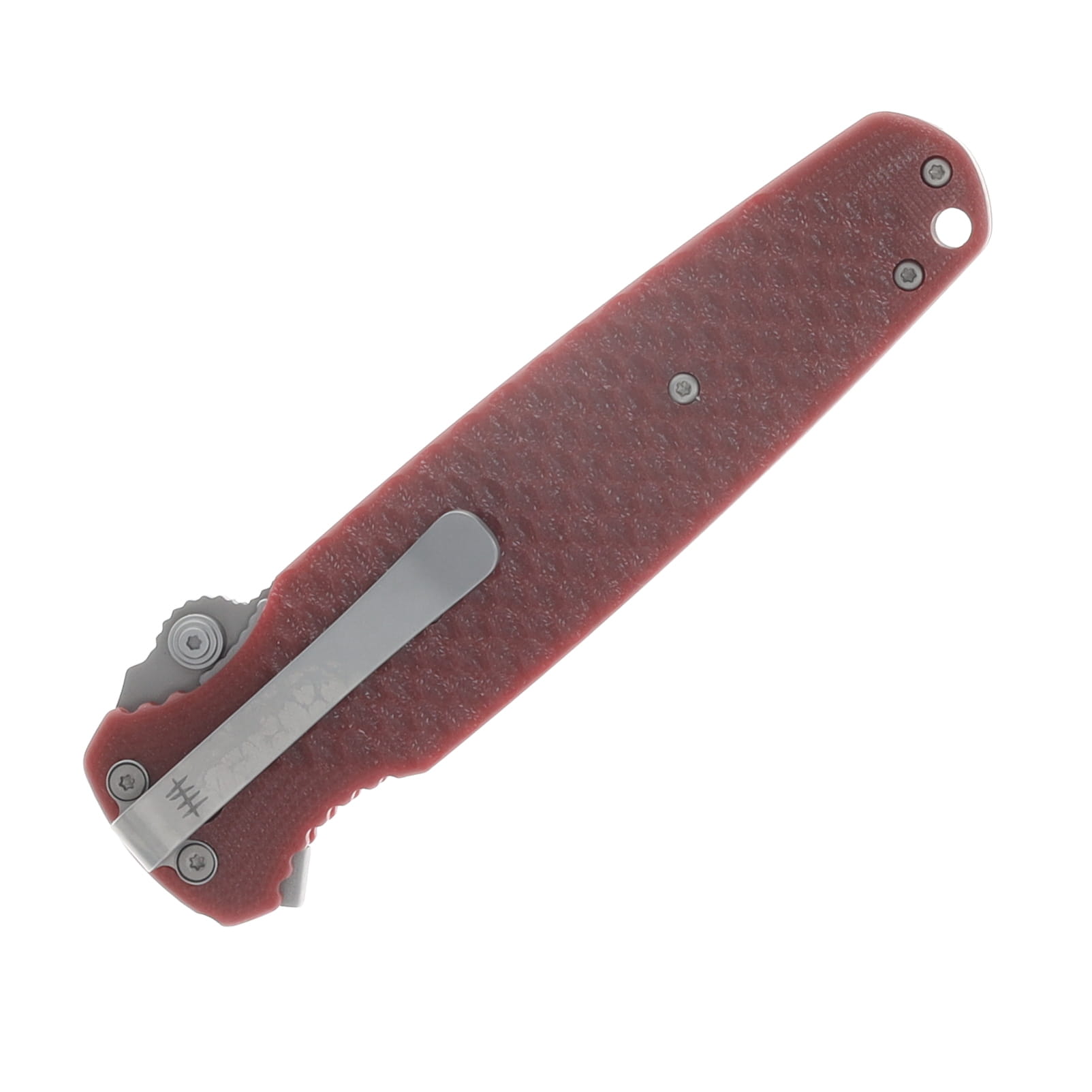 Hardcore Hardware Covert Folder/Red G-10/ S35VN Spear Point Bead Blast Blade COVERT01REDBB View 6