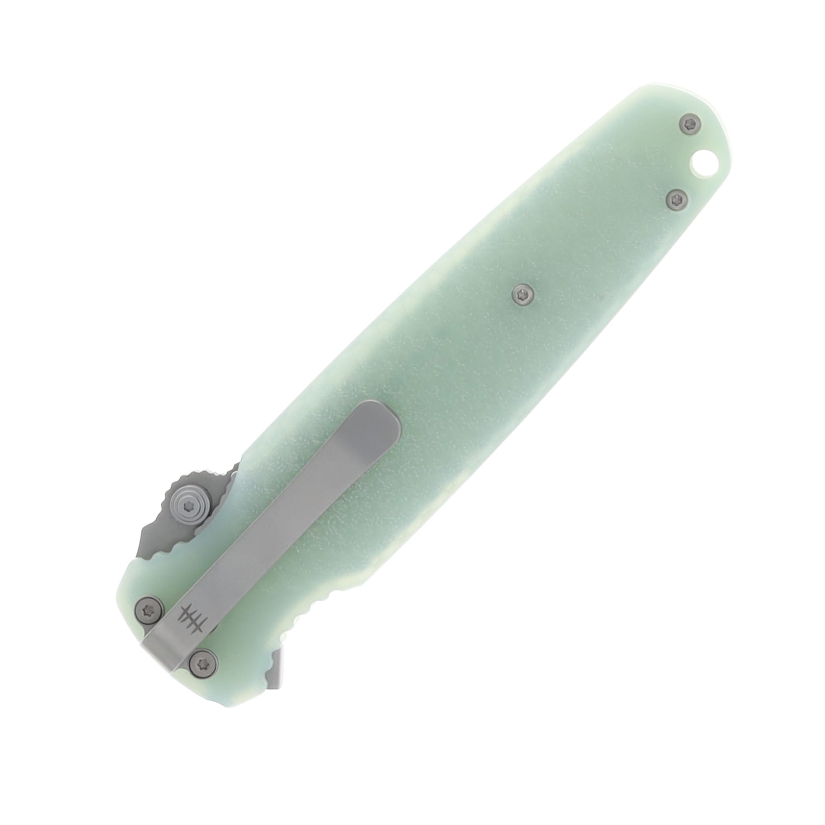 Hardcore Hardware Covert Folder/Jade G-10/ S35VN Spear Point Bead Blast Blade COVERT01JADEBB View 6
