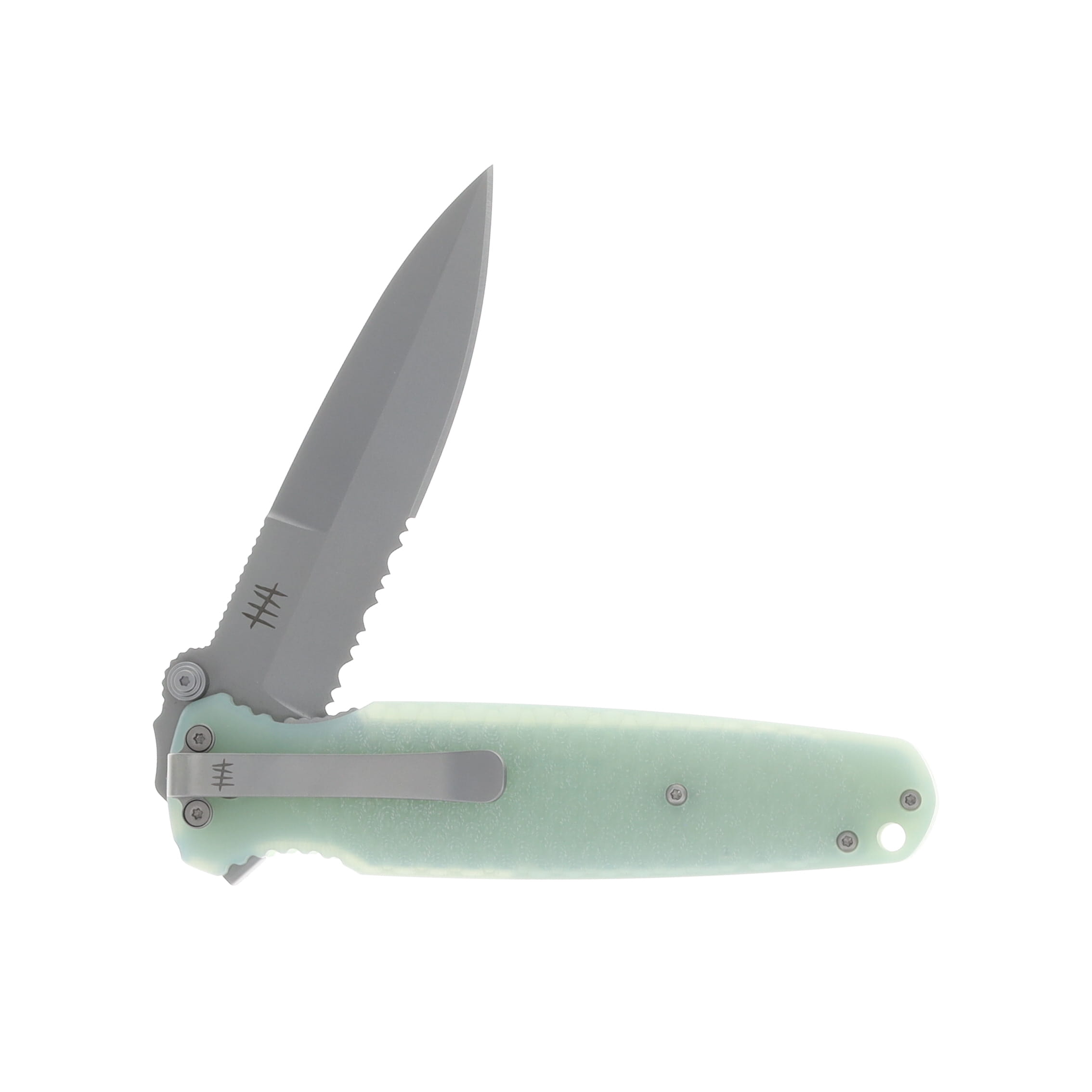 Hardcore Hardware Covert Folder/Jade G-10/ S35VN Spear Point Bead Blast Blade COVERT01JADEBB View 4
