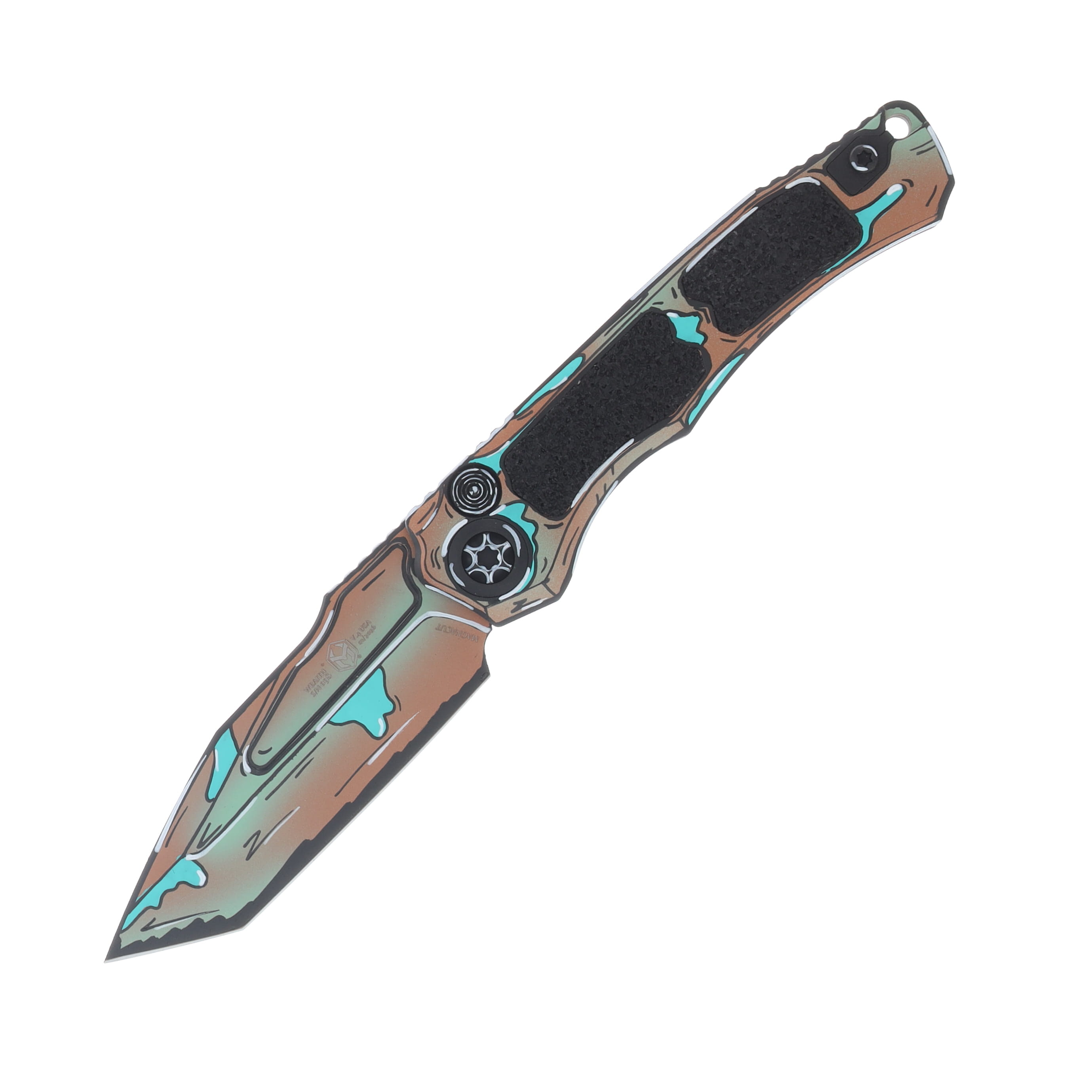 Heretic Wraith V4 Automatic Knife Cel Shade Shipwreck Tanto H100-CS-SHIP View 1