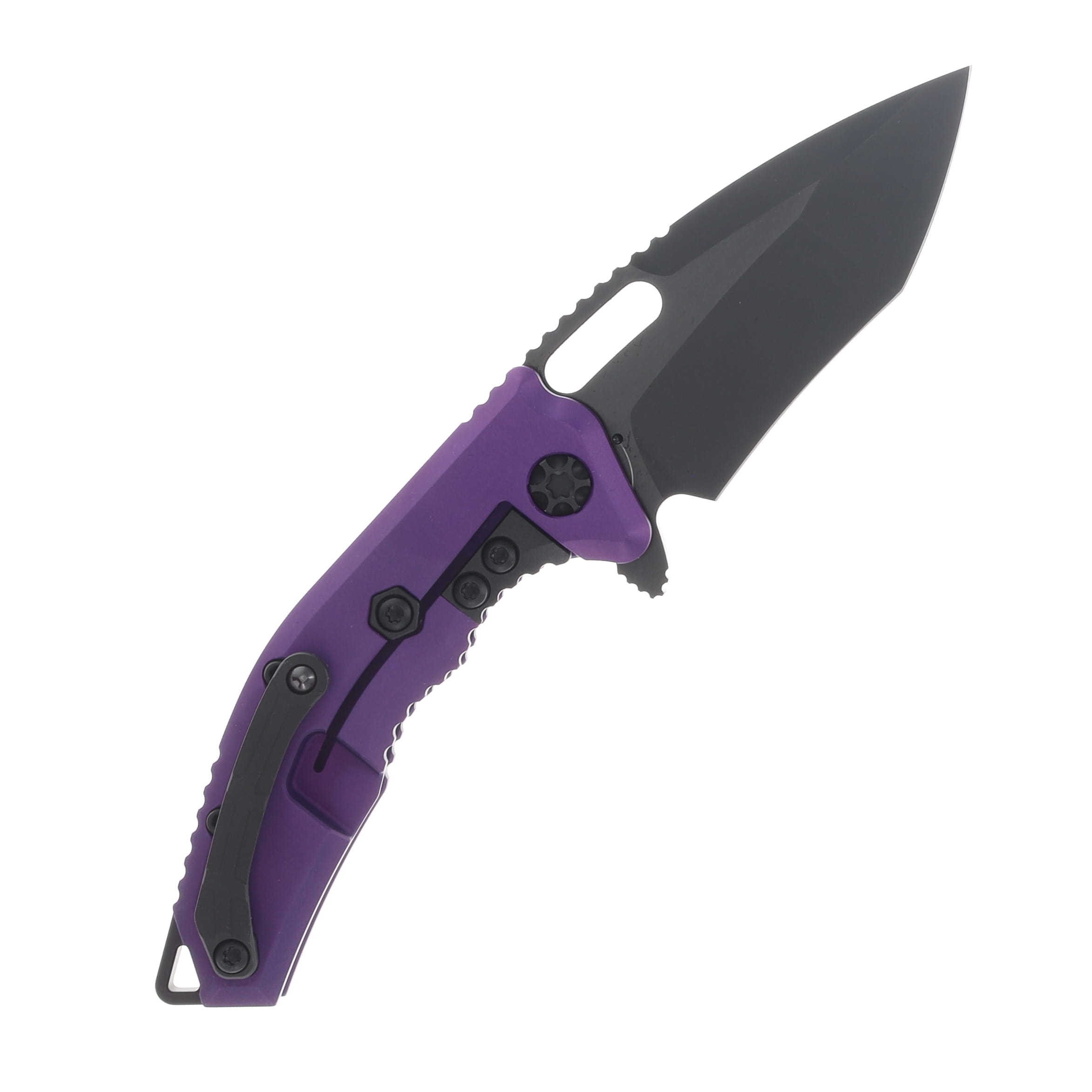 Heretic Medusa Manual Folder Recurve DLC Standard Purple Chassis W/Tactical Hardware H010-6A-PU View 2