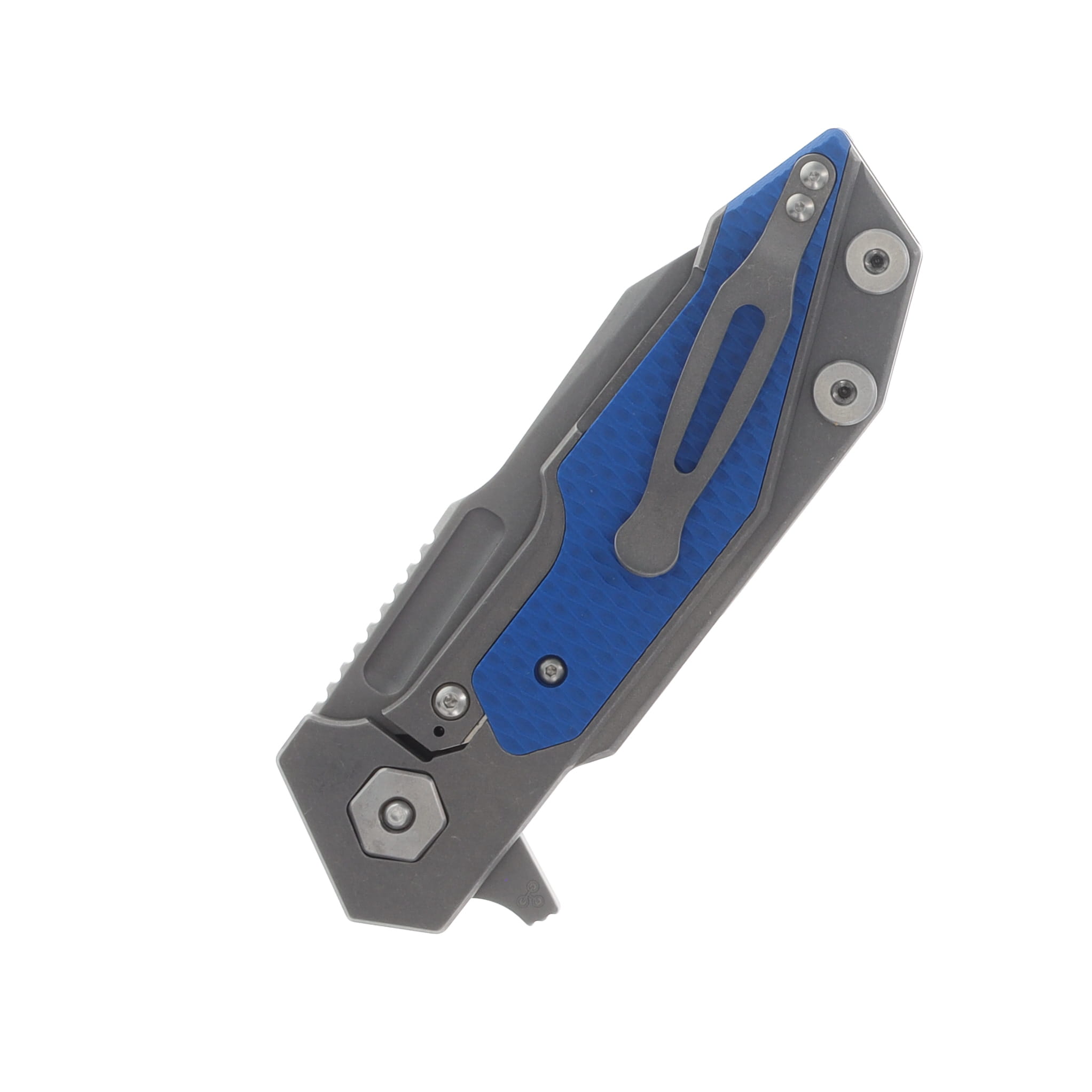 Hinderer Full Track Folding Knife Working Finish Blue G-10 S45VN Wharncliffe Blade KFTRWCWFBL View 6