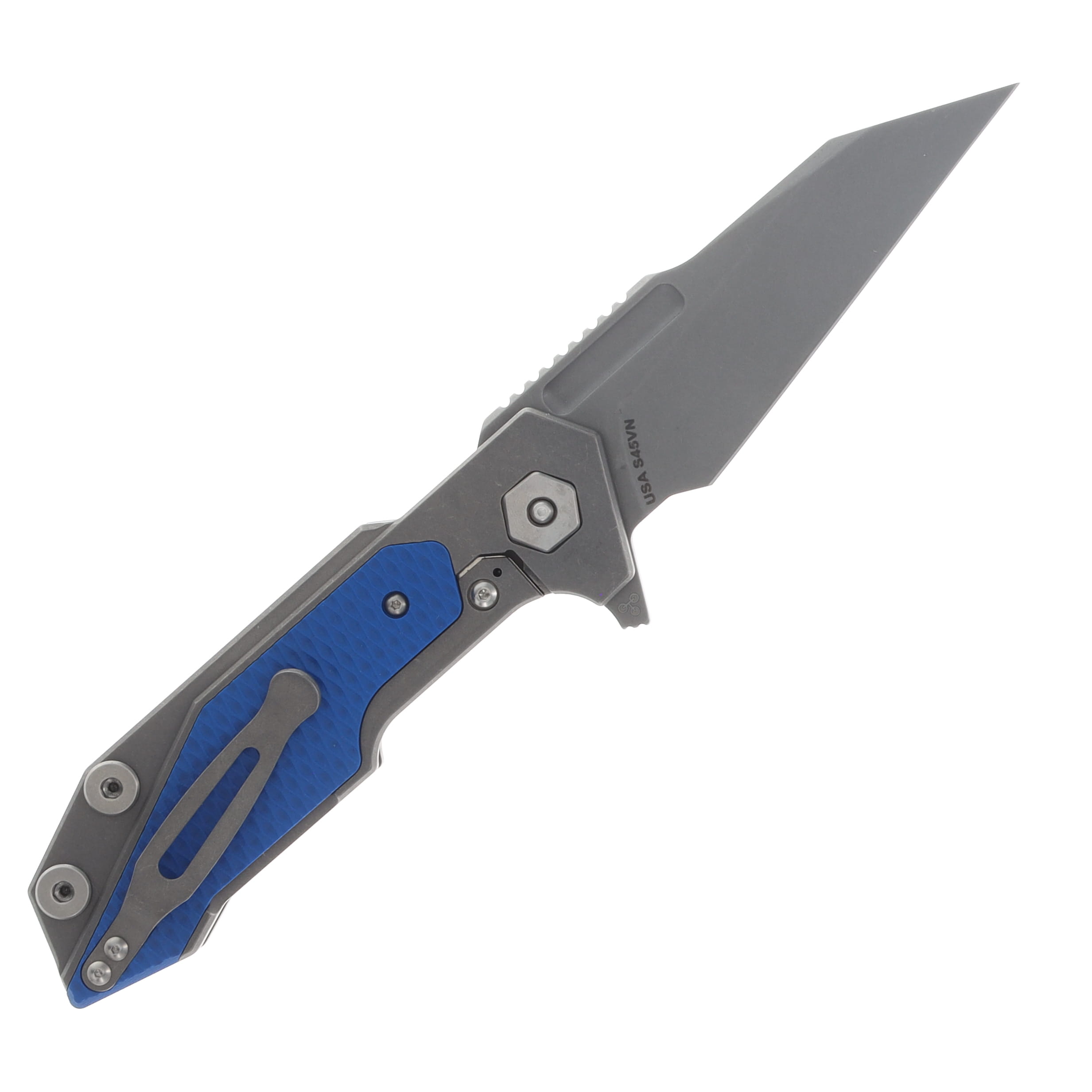 Hinderer Full Track Folding Knife Working Finish Blue G-10 S45VN