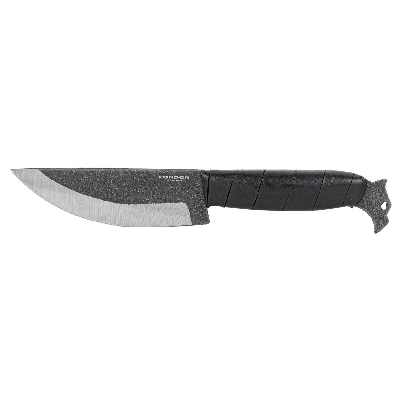 Condor Collection Hunter Knife Fixed Blade 440C/Leather Wrapped Hardwood CTK60060 View 1