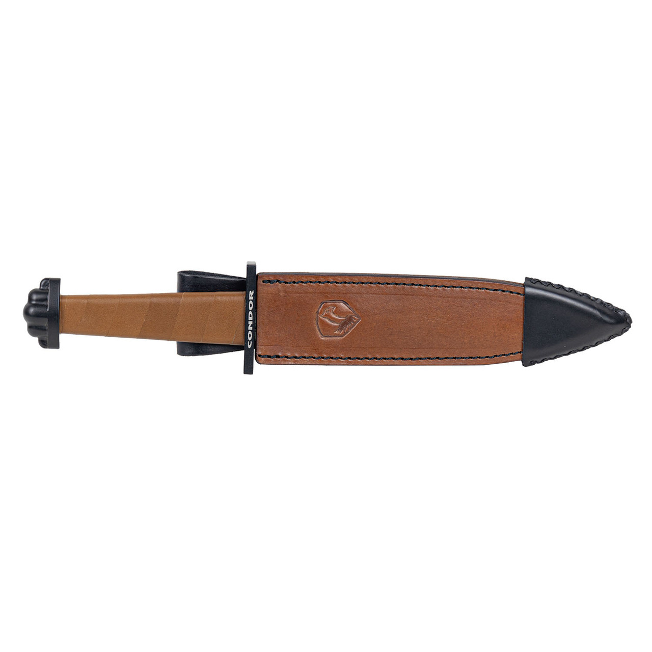 Condor Viking Ironside Dagger Hickory Leather Wrapped Handle 420HC Blade CTK60979 View 2
