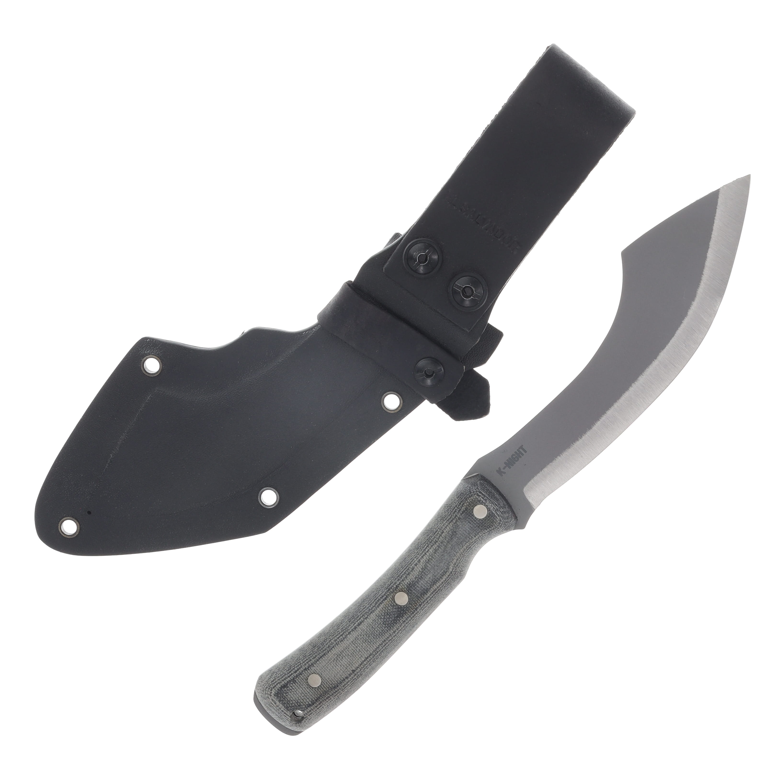 Condor K-Night Panabasito Fixed Blade Knife Blasted Satin 1075/ Gray Micarta CTK61757 View 2