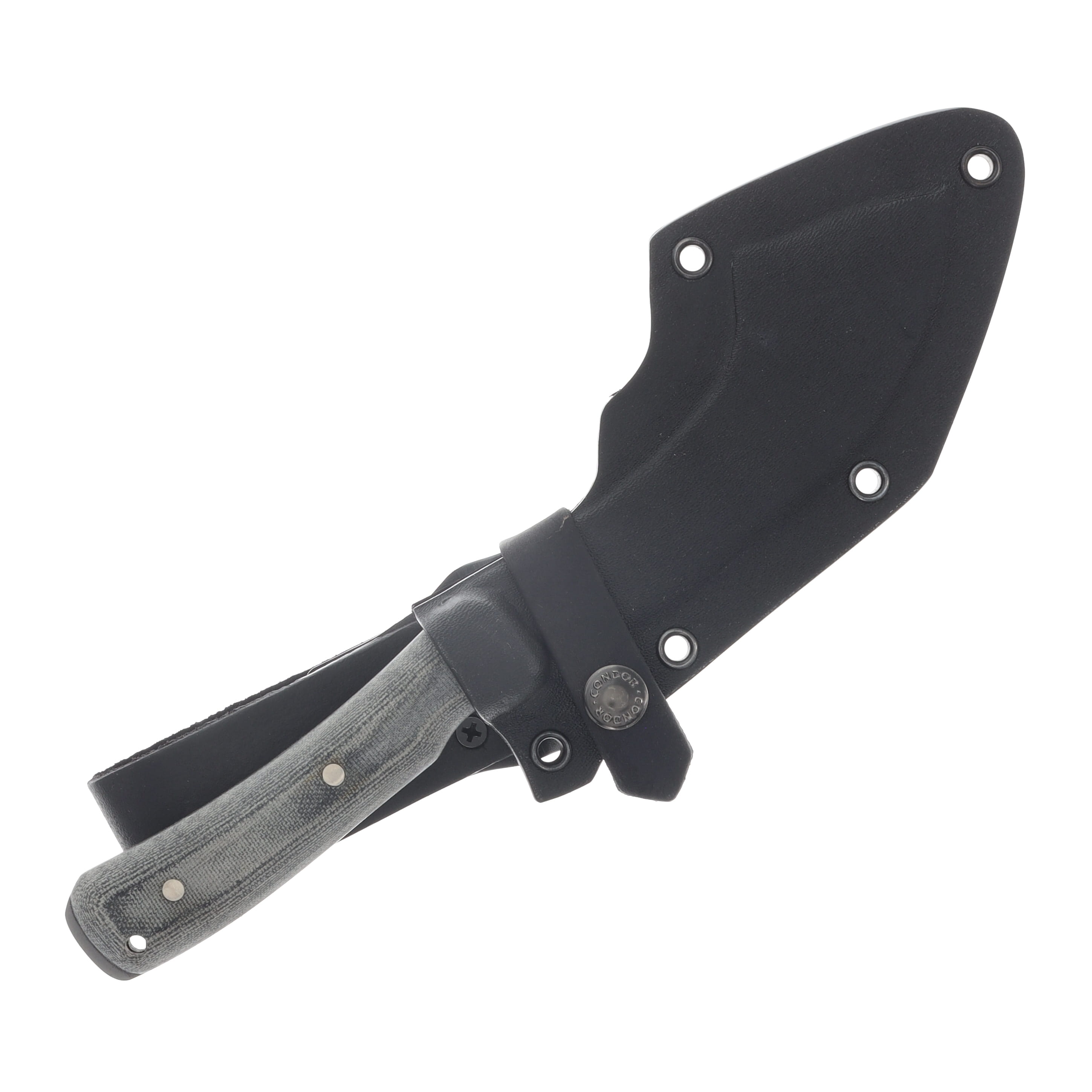 Condor K-Night Panabasito Fixed Blade Knife Blasted Satin 1075/ Gray Micarta CTK61757 View 6