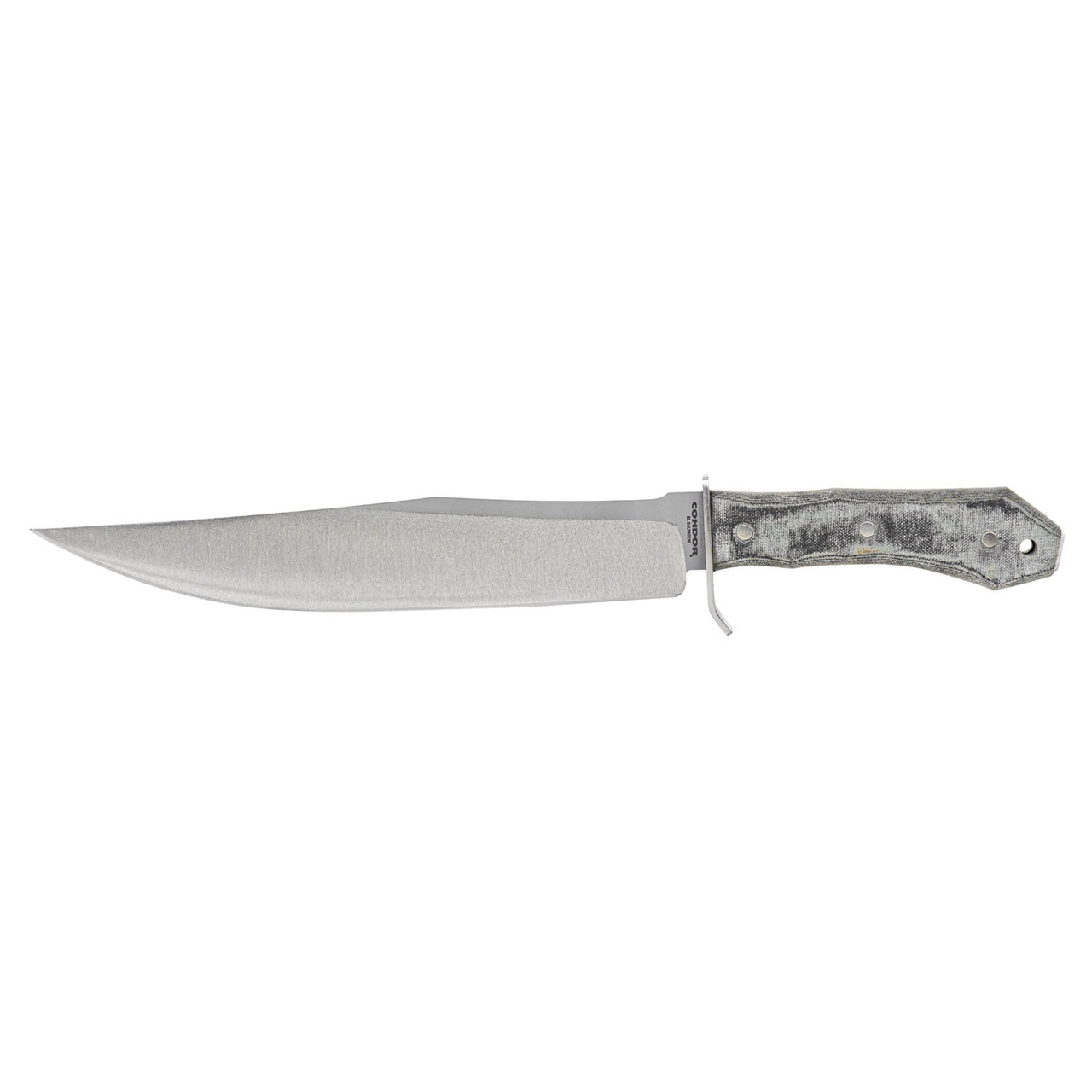 Condor K-Night Bowie Fixed Blade Knife Blasted Satin 1075/ Gray Micarta CTK61758 View 1