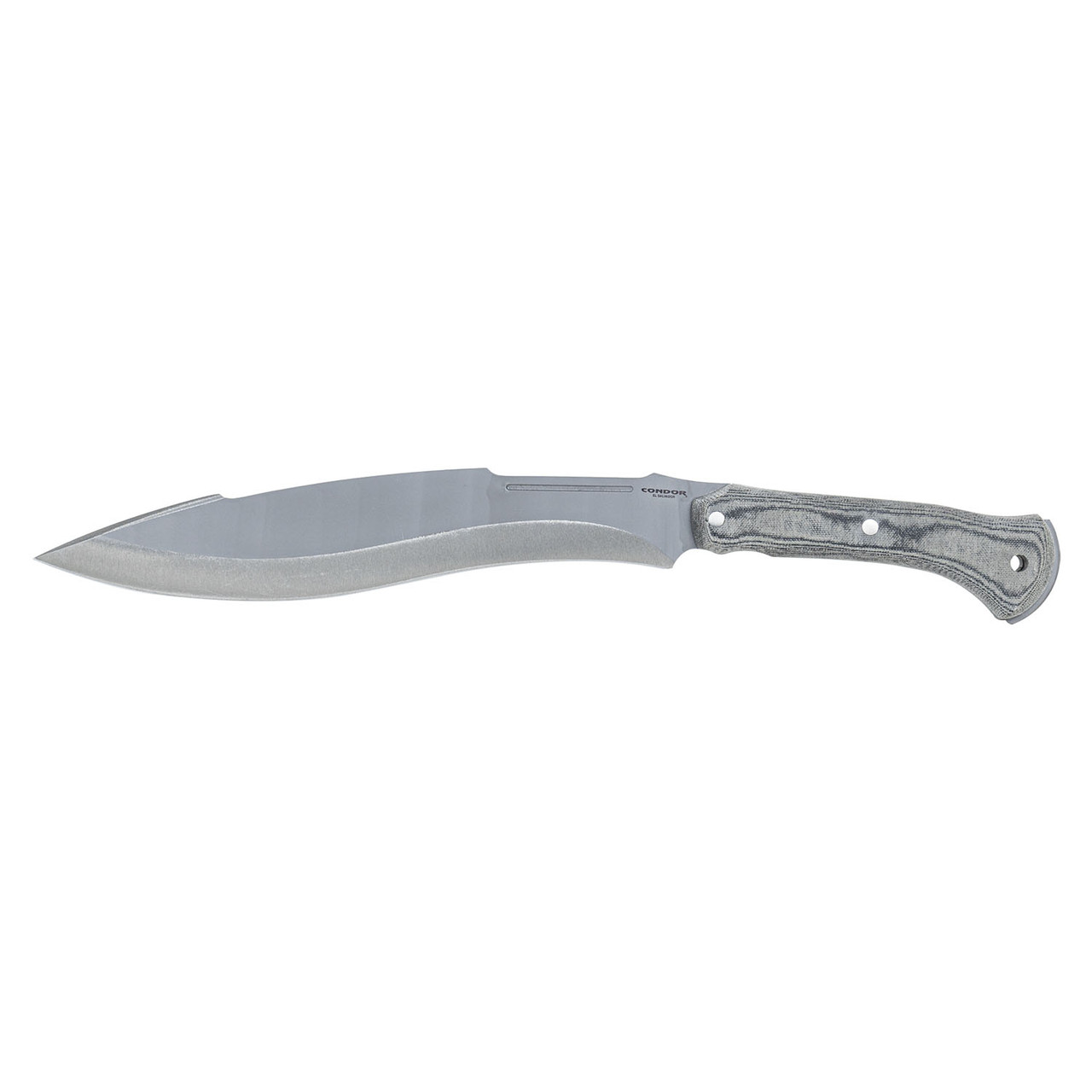 Condor K-Night Khukri Fixed Blade Knife Blasted Satin 1075/ Gray Micarta CTK61759 View 1