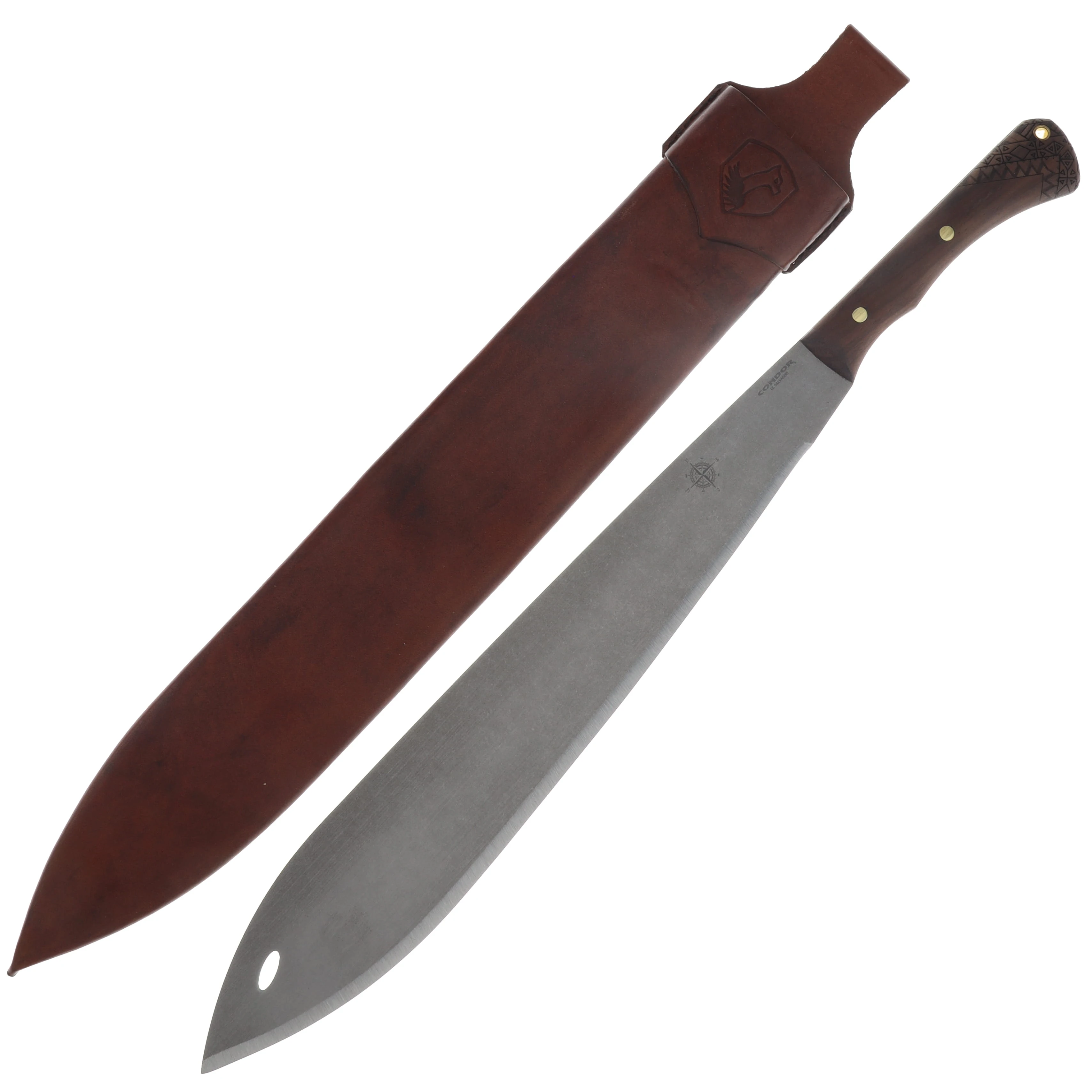 Condor Tool & Knife Indigenous Machete Stonewash Carbon Steel Walnut CTK62781 View 1