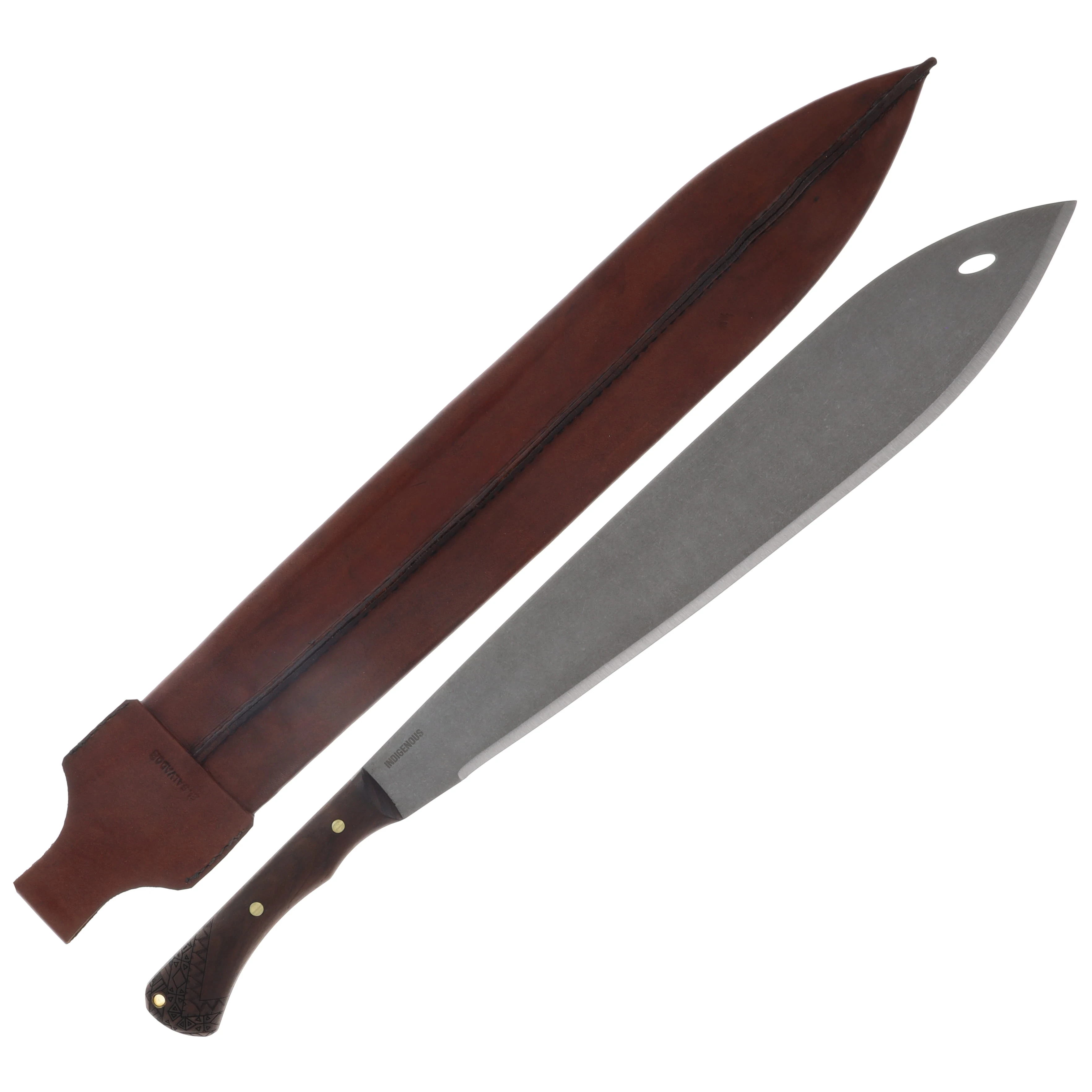 Condor Tool & Knife Indigenous Machete Stonewash Carbon Steel Walnut CTK62781 View 2
