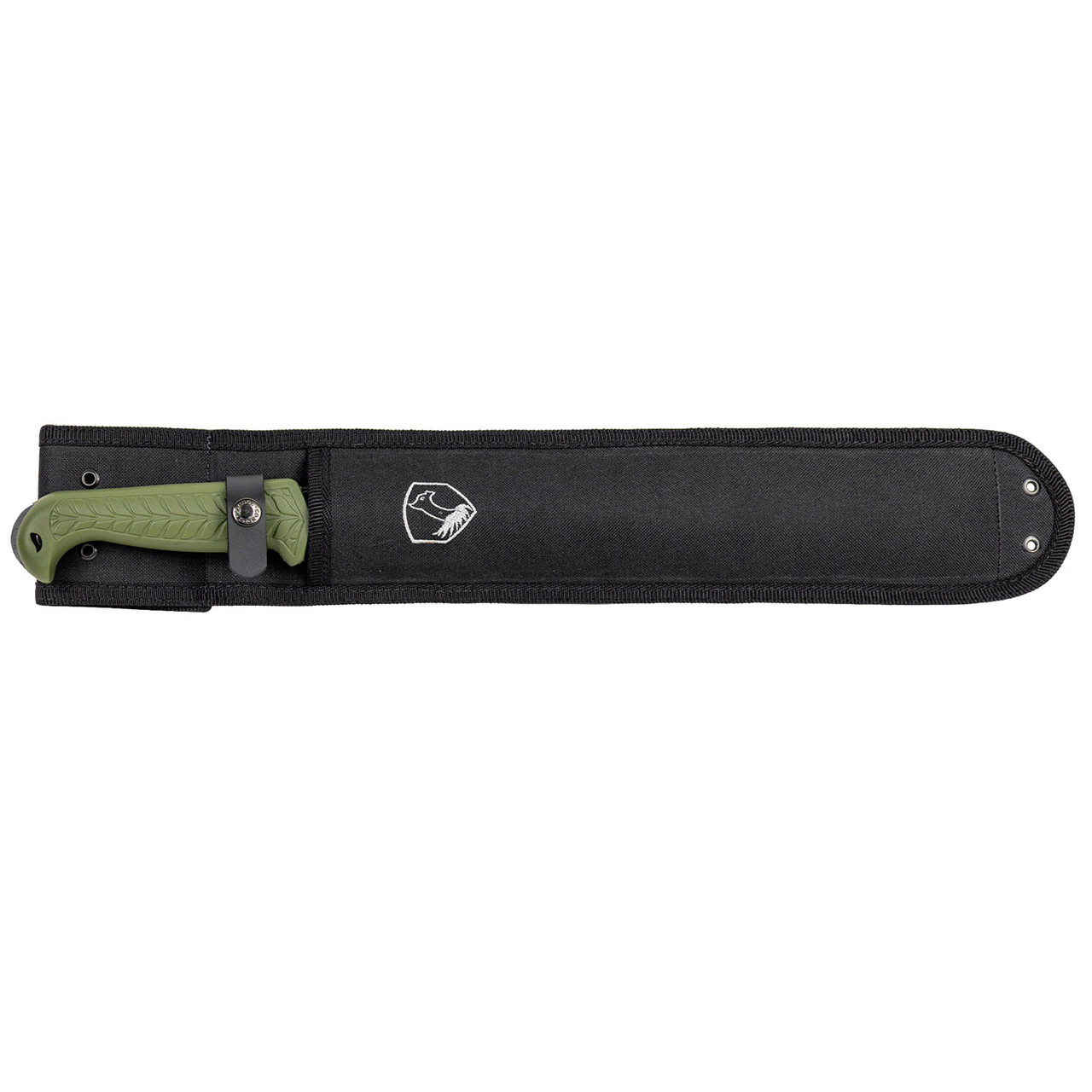 Condor Roarlock Machete Green PP Handle Etched Damascus 1075 High Carbon Steel Blade CTK62782 View 2