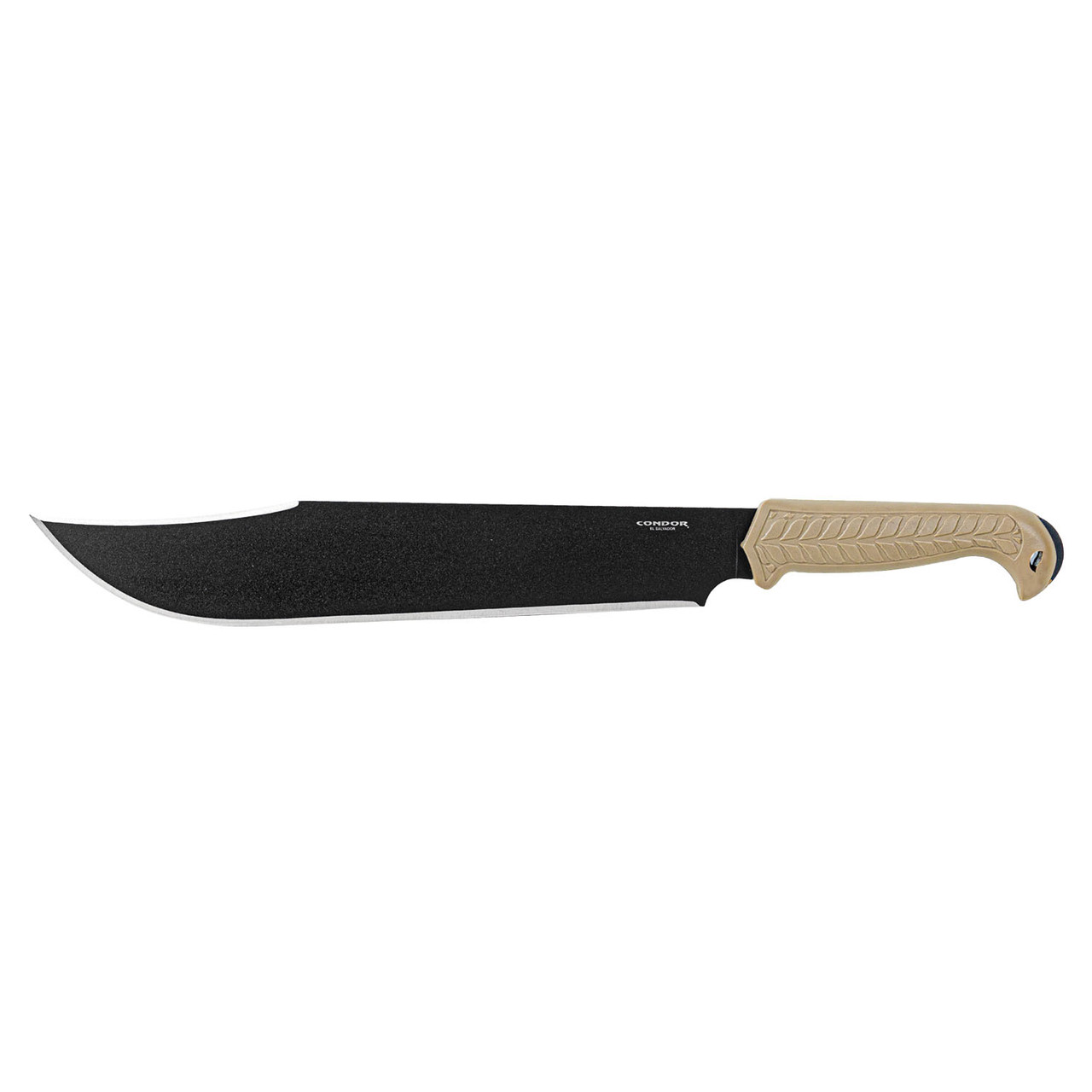 Condor Terra Bowie Machete Desert PP Handle Black 1075 HC Steel Blade W/Sheath CTK62783 View 1