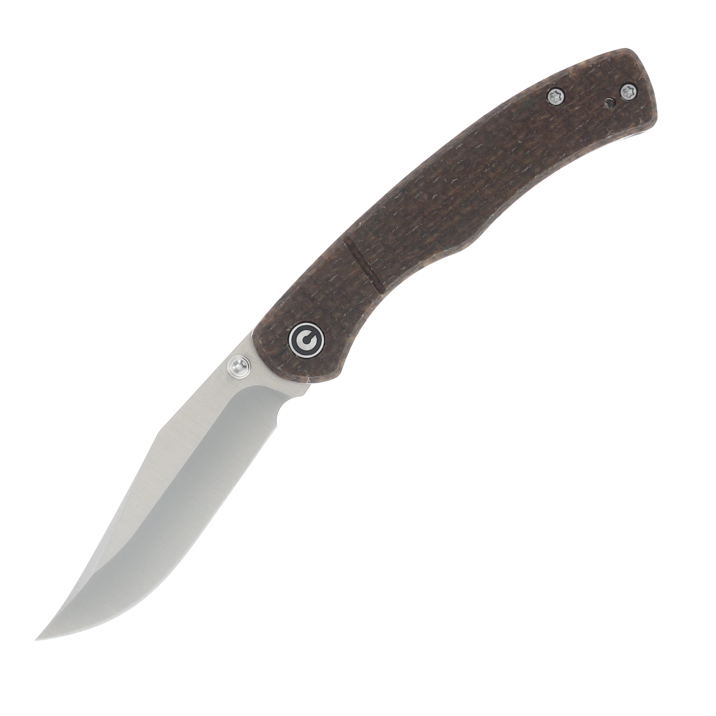 CIVIVI SMKW Exclusive Clingman Folder Glow In The Dark Brown Burlap Micarta C23065-5 View 1