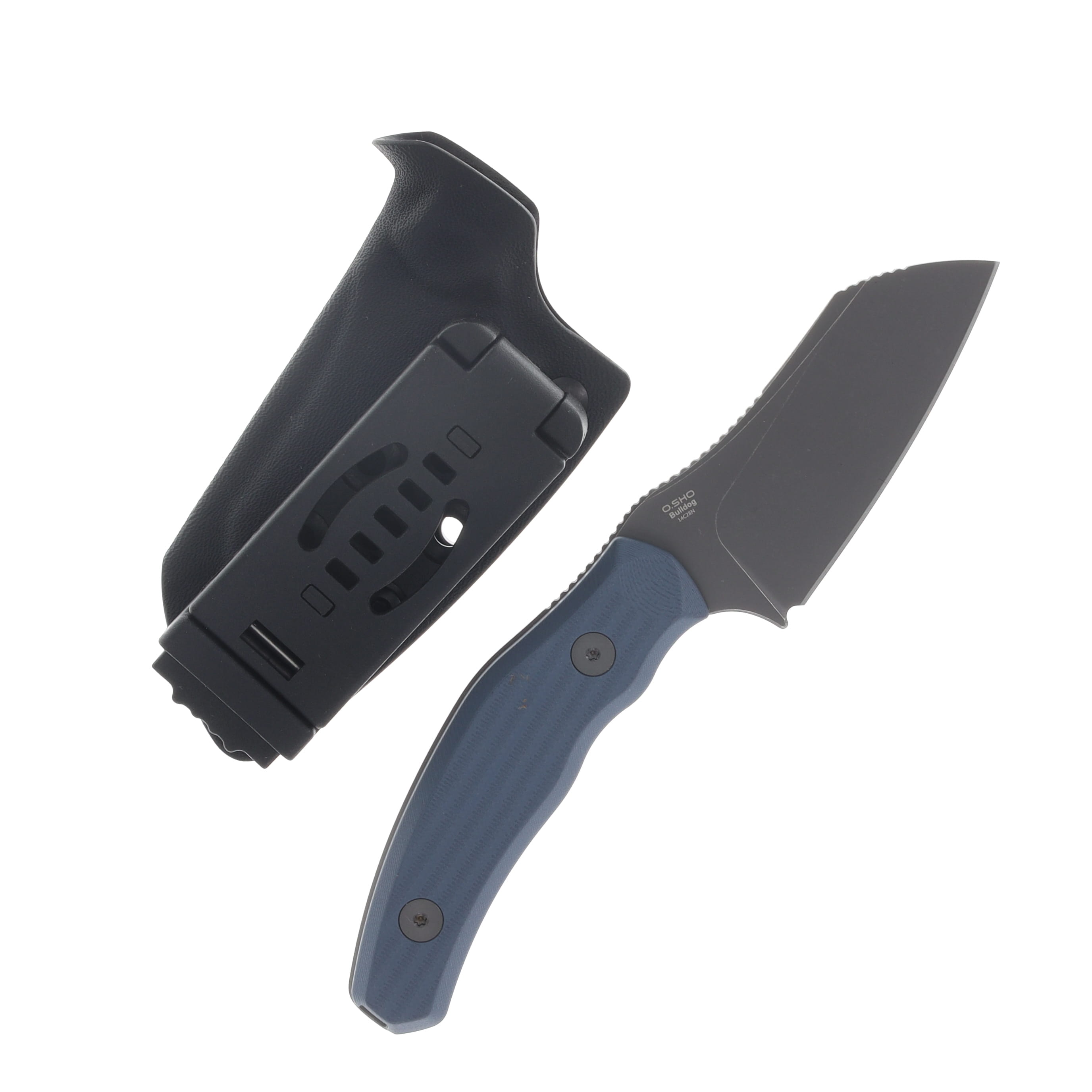 Kizer Bulldog Fixed Gray G-10 Handle Gray Stonewashed 14C28N Sheepsfoot Blade 1116A1 View 2