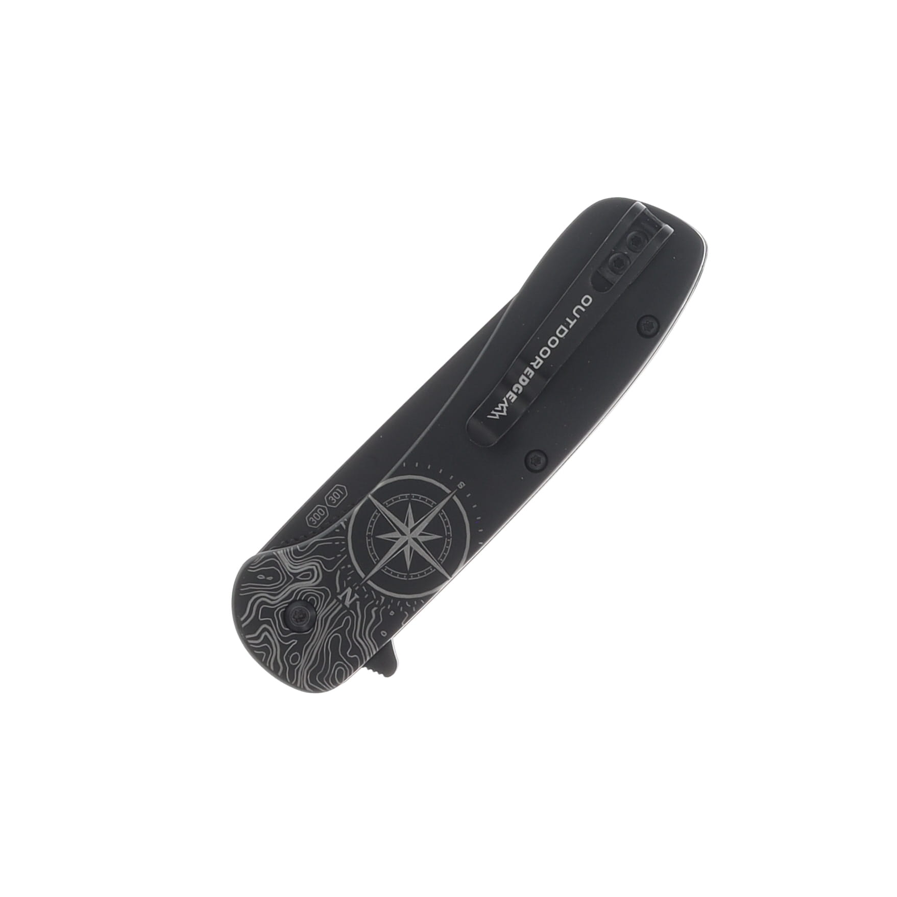 Outdoor Edge Razor VX1 AO Folder Black Anodized Aluminum Handle W/Compass OEVX130E2 View 5