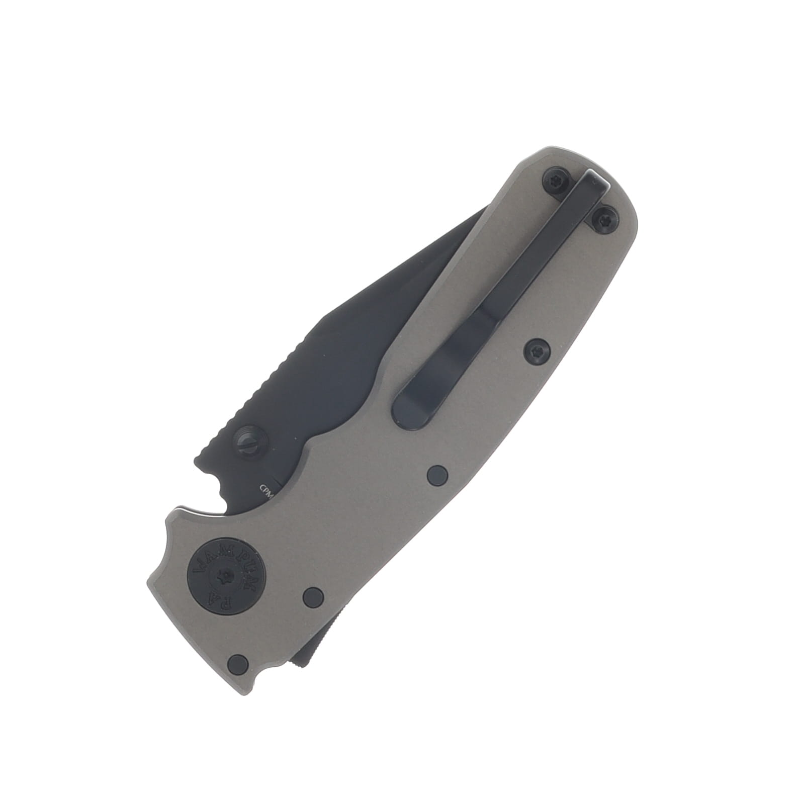 Demko Shark-Cub Stealth Folding Knife DLC 20CV Clip Point/Artillery Gray SC-STEALTH-20CVDLC-ARTILLERY GREY-CP View 5