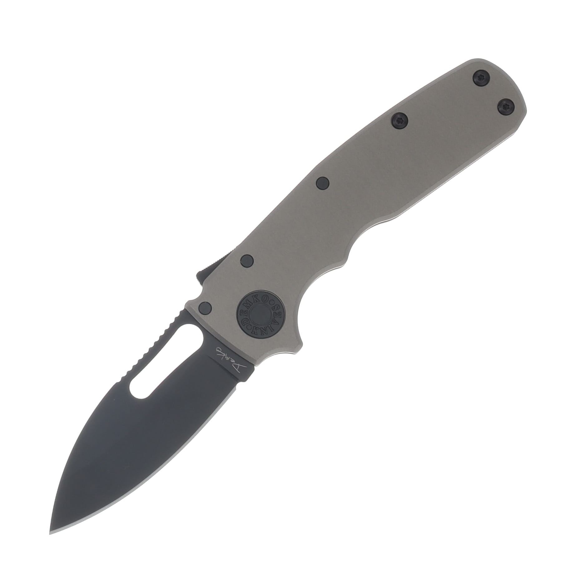 Demko Shark-Cub Stealth Folding Knife DLC 20CV Shark Slicer/Artillery Gray SC-STEALTH-20CVDLC-ARTILLERY GREY-SS View 1