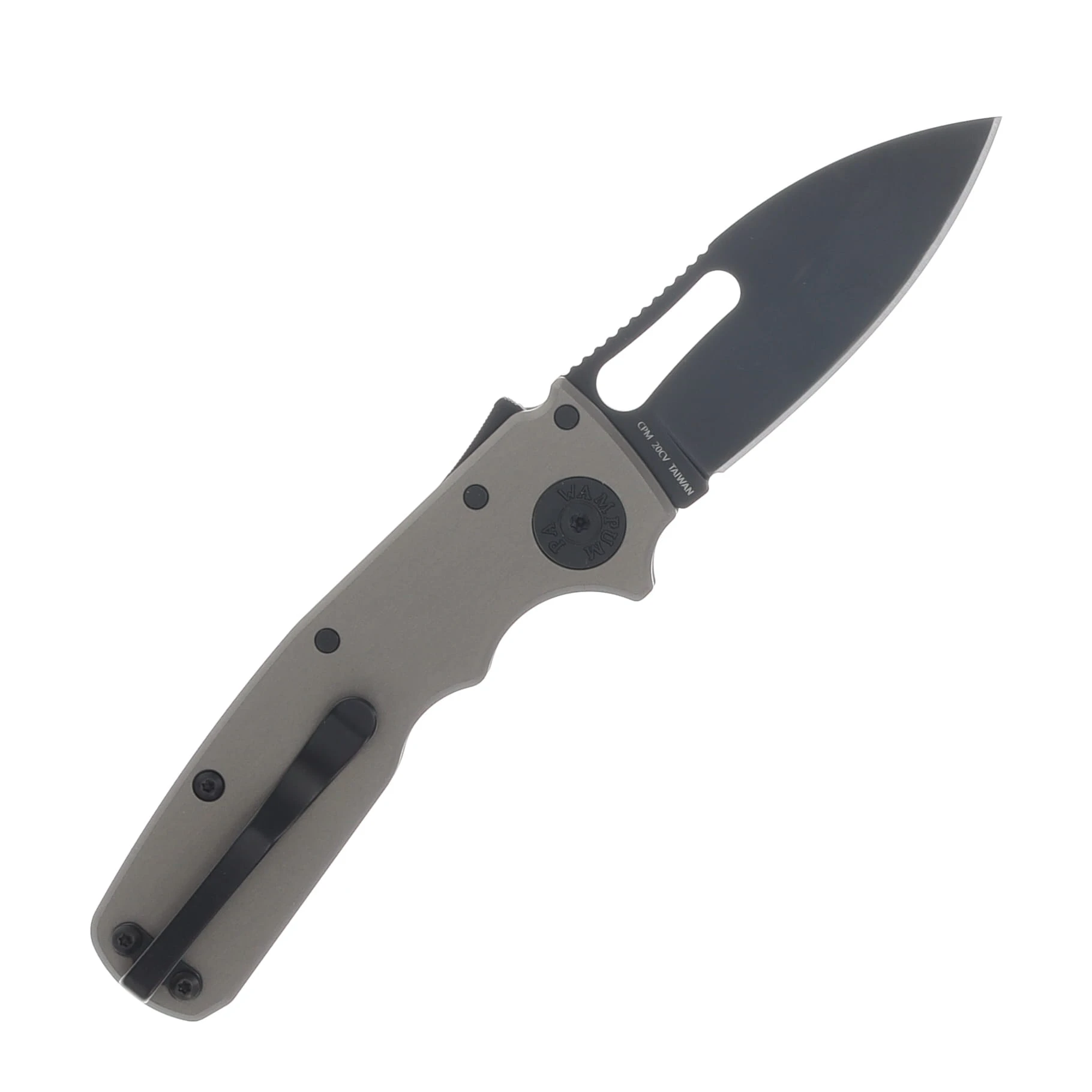 Demko Shark-Cub Stealth Folding Knife DLC 20CV Shark Slicer/Artillery Gray SC-STEALTH-20CVDLC-ARTILLERY GREY-SS View 2