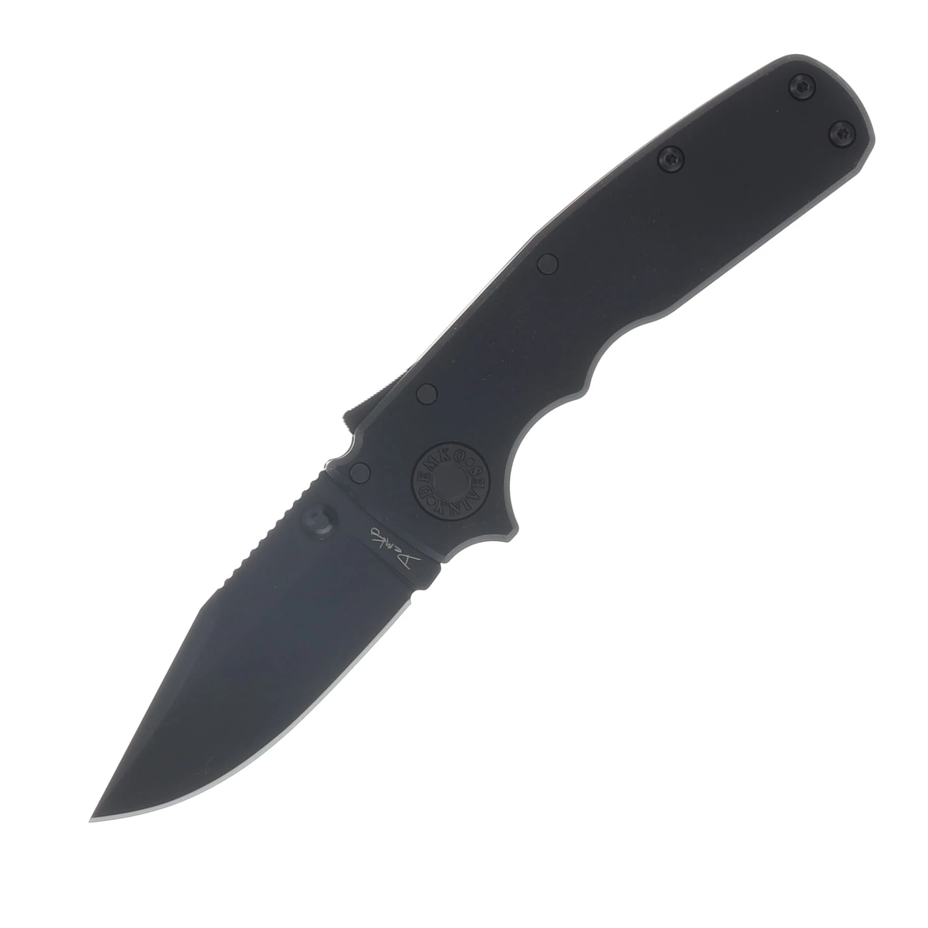 Demko Shark-Cub Stealth Folding Knife DLC 20CV Clip Point/Black SC-STEALTH-20CVDLC-BLACK-CP View 1