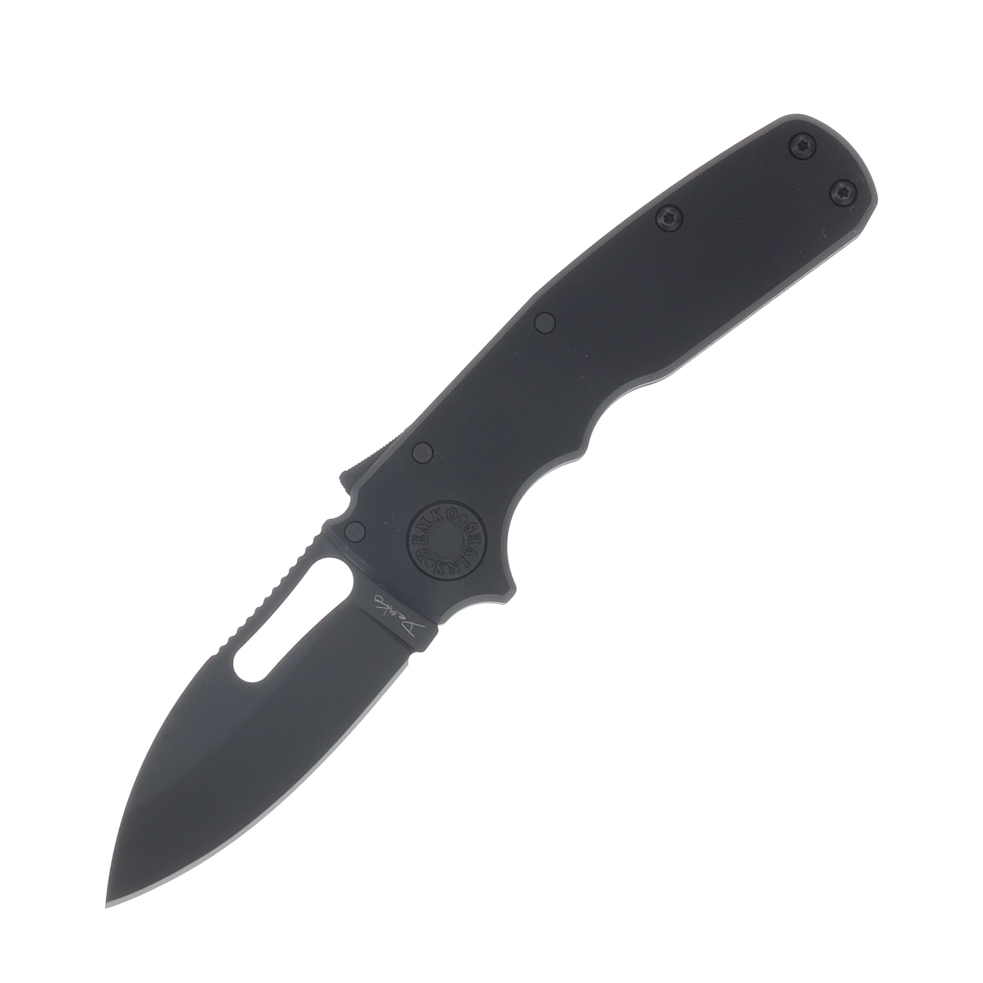 Demko Shark-Cub Stealth Folding Knife DLC 20CV Slicer Shark/Black SC-STEALTH-20CVDLC-BLACK-SS View 1
