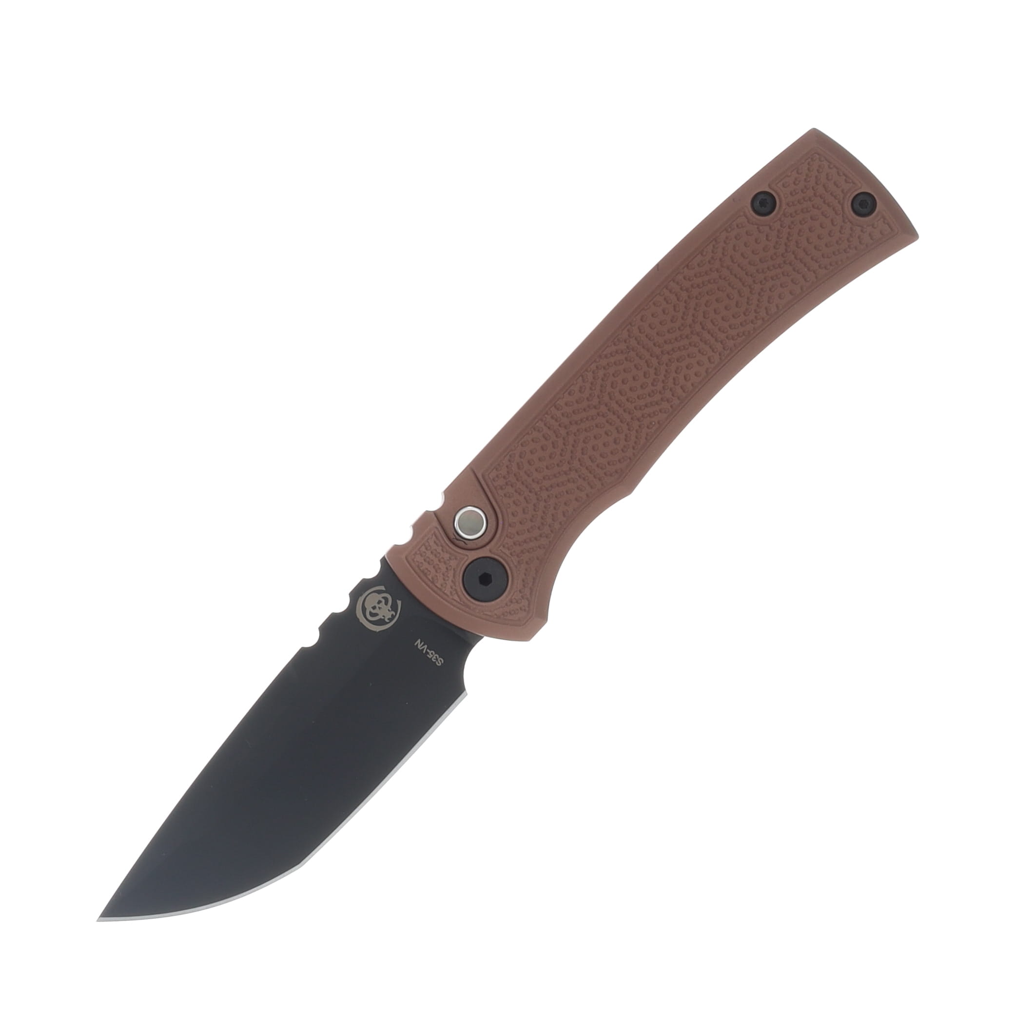 Chaves x Pro-Tech Redencion OTS Auto Double Spiral Stipple Milled Aluminum Handle DLC S35VN Blade MOP Push Button CK-1A10-2G3F-2D21 View 1