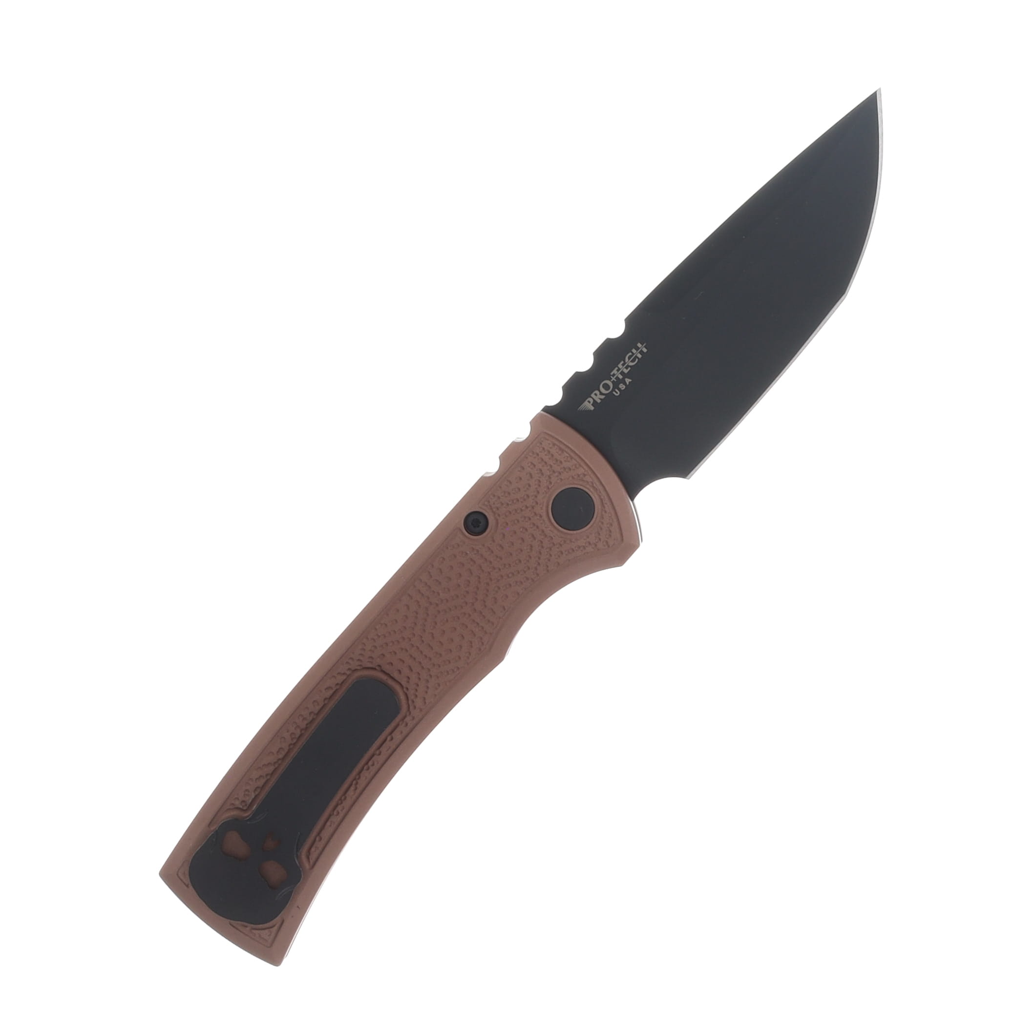 Chaves x Pro-Tech Redencion OTS Auto Double Spiral Stipple Milled Aluminum Handle DLC S35VN Blade MOP Push Button CK-1A10-2G3F-2D21 View 2