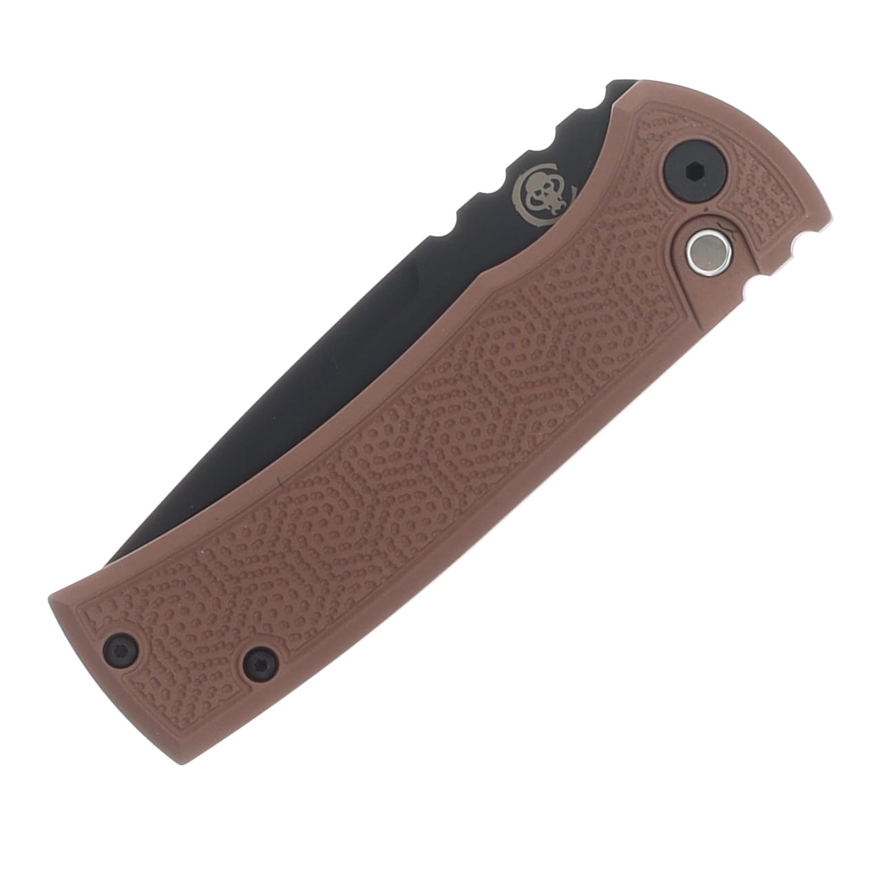 Chaves x Pro-Tech Redencion OTS Auto Double Spiral Stipple Milled Aluminum Handle DLC S35VN Blade MOP Push Button CK-1A10-2G3F-2D21 View 4