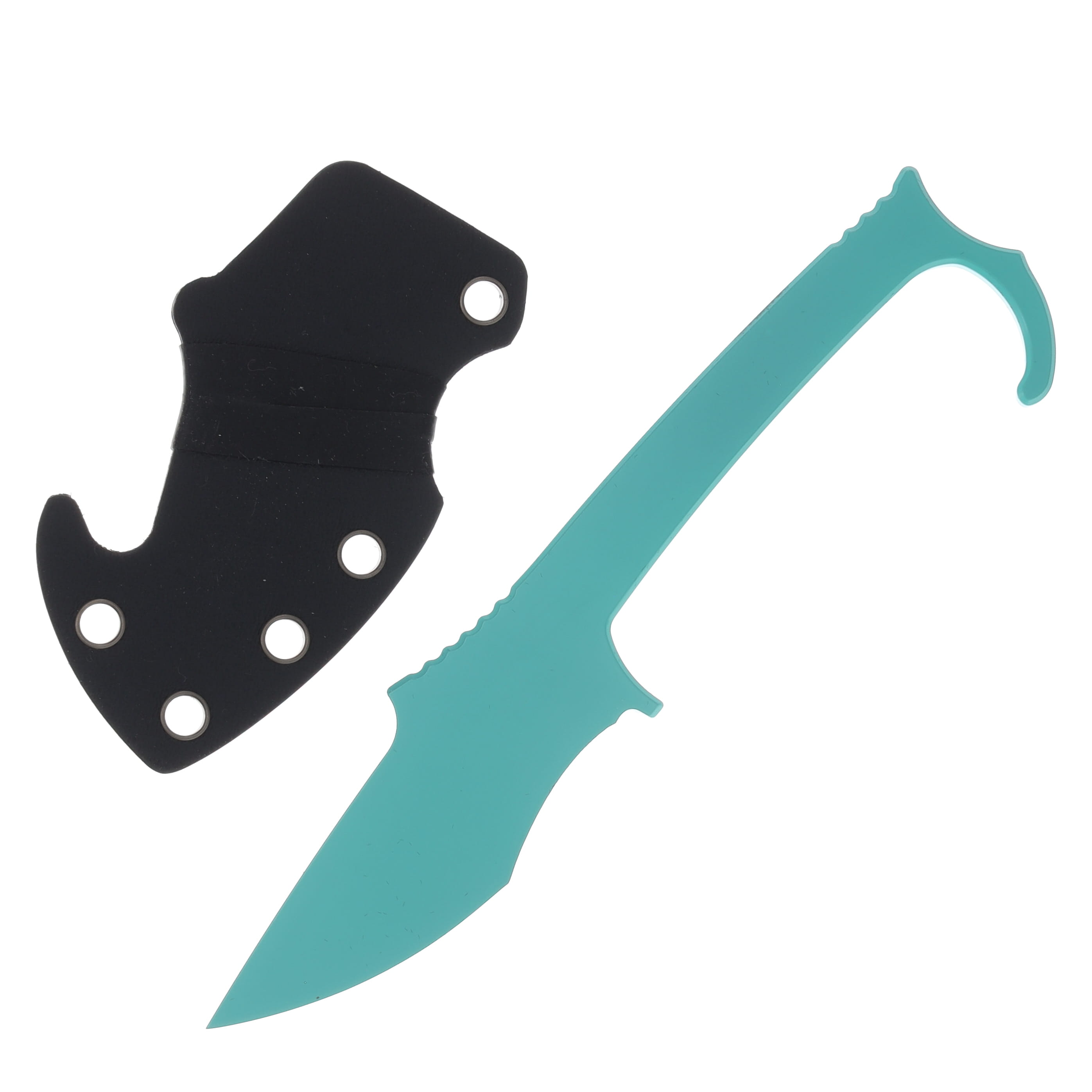 Skallywag Tactical MDV Plus One Fixed Blade Knife Teal D2 SWTMDVTL View 2