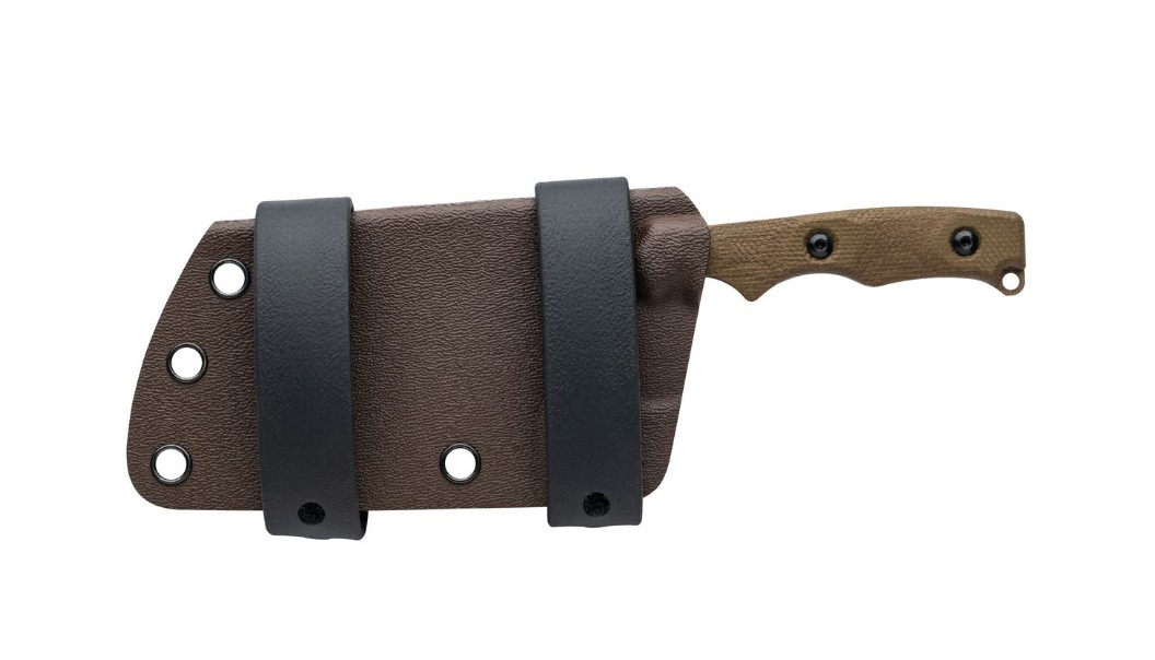 TOPS El Chappito Fixed Knife Green Canvas Micarta Handle 1095 High Carbon Steel Sheepsfoot Blade TPECPTO-01 View 3