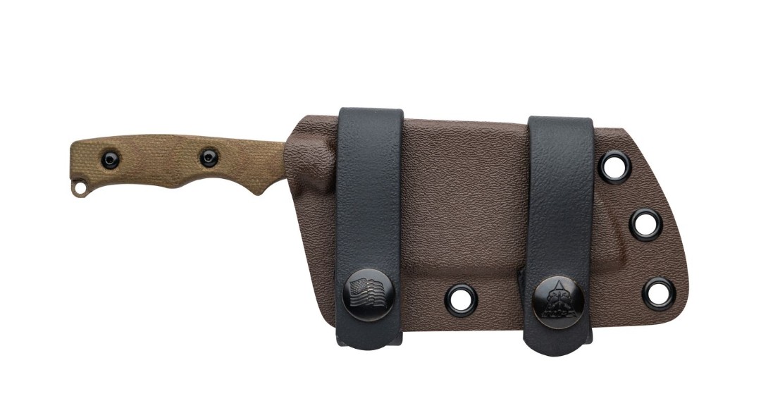 TOPS El Chappito Fixed Knife Green Canvas Micarta Handle 1095 High Carbon Steel Sheepsfoot Blade TPECPTO-01 View 4