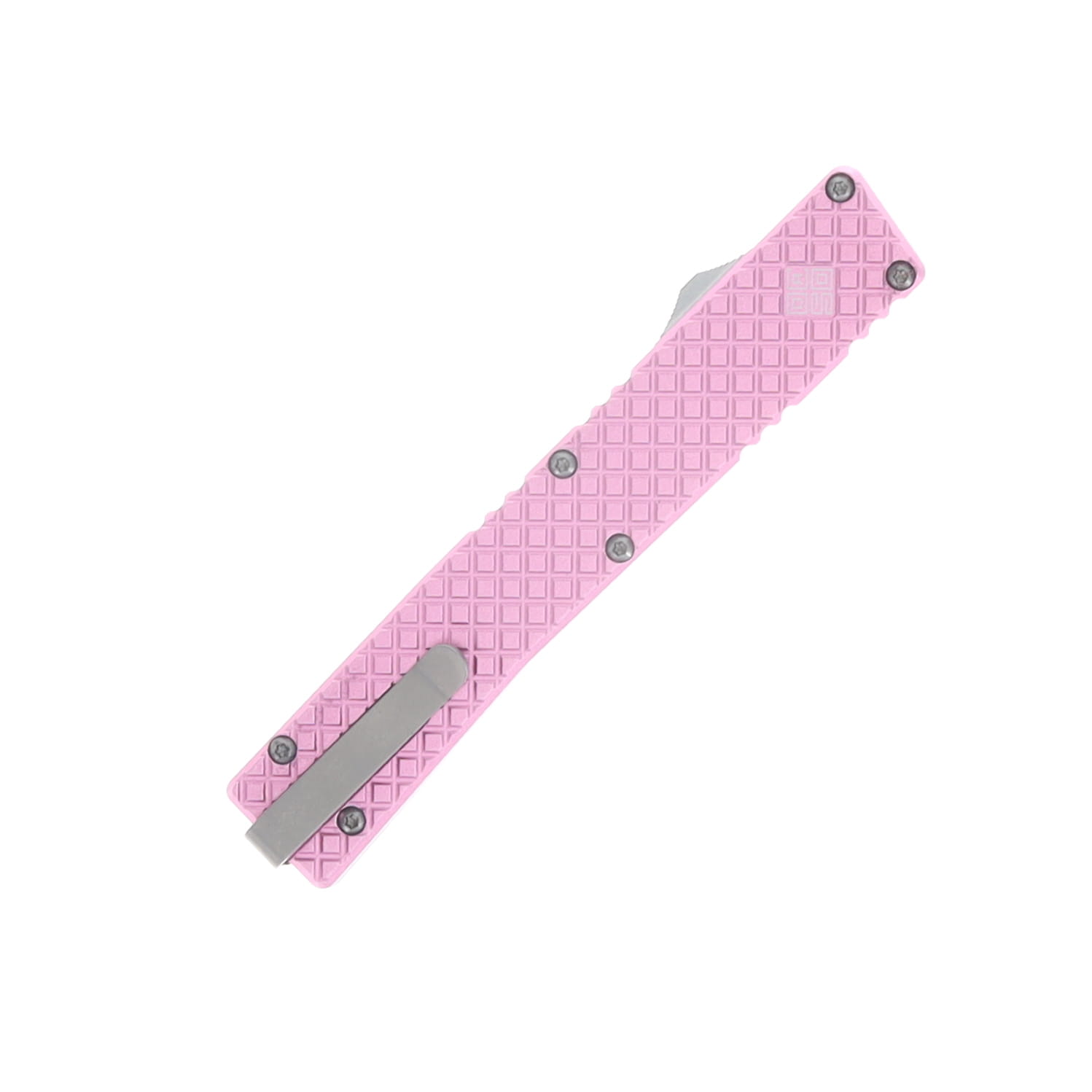 Ocaso Knives OTF Auto Lucent Large Pink Diamond Handle M390 Harpoon Blade 18LLP View 3