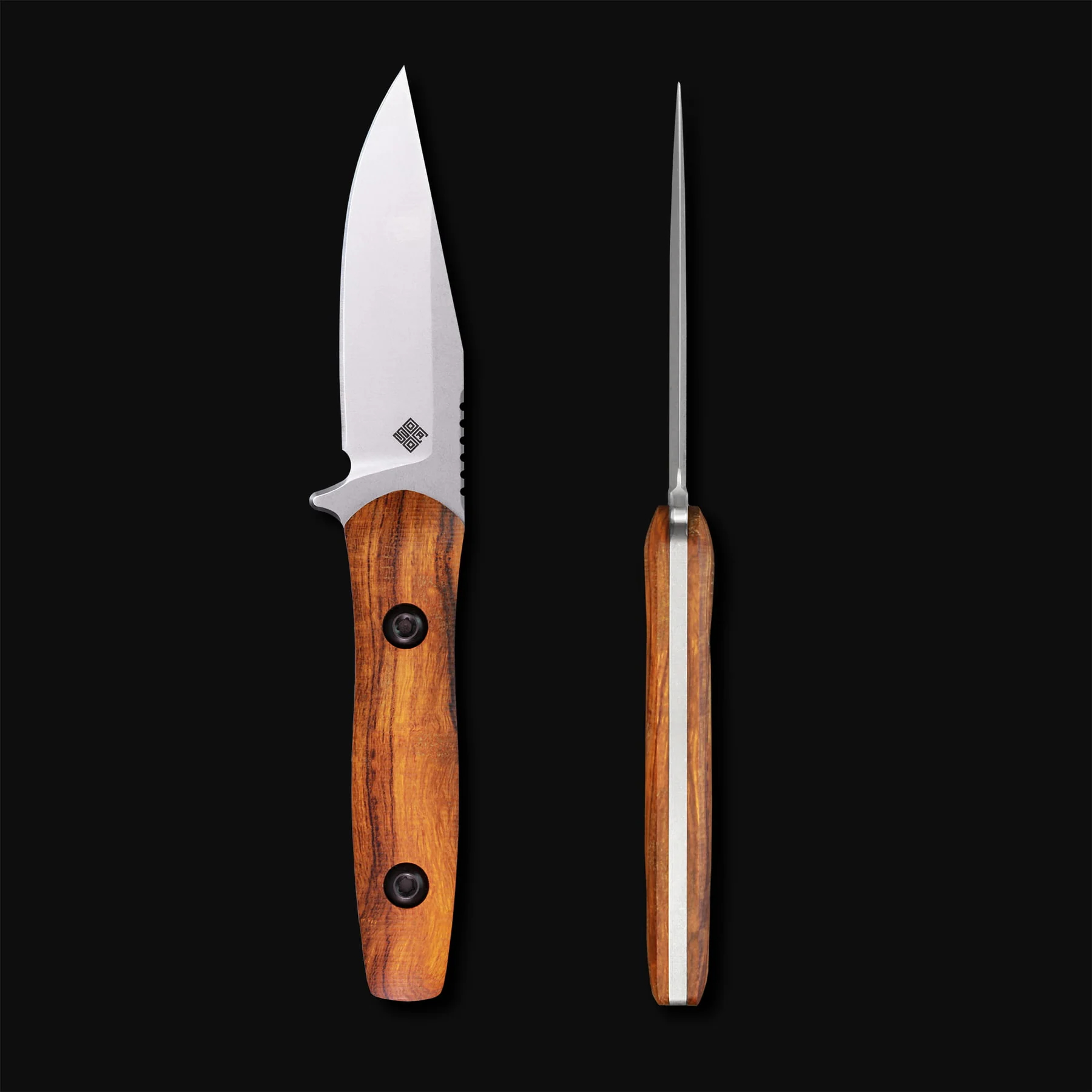 Ocaso Knives Toor Collab Sevra Fixed Blade Knife Stonewash Magnacut -Ironwood 70TBR View 9