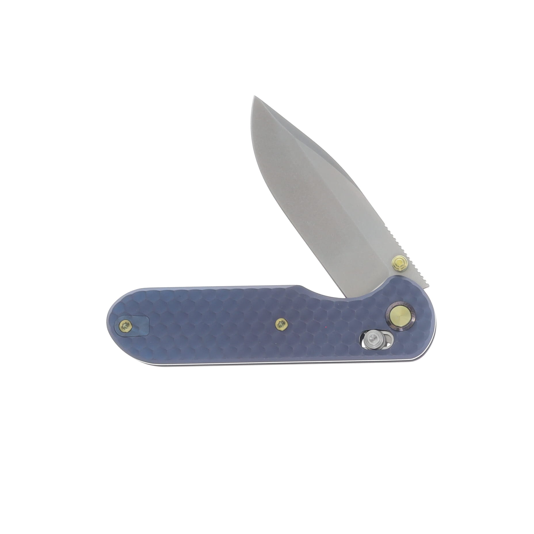 GEO Knife Ethereal Cutter Blue Stonewash 3in Plain Stonewash Drop Point GEO2402M View 3