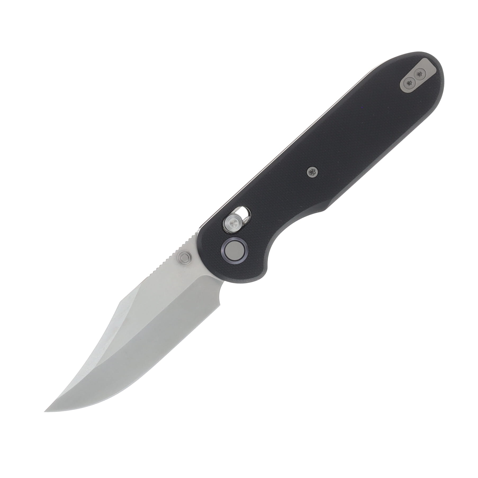 GEO Knife Ethereal Cutter Folding Knife 3in Plain Stonewash Clip Point GEO2401F View 1