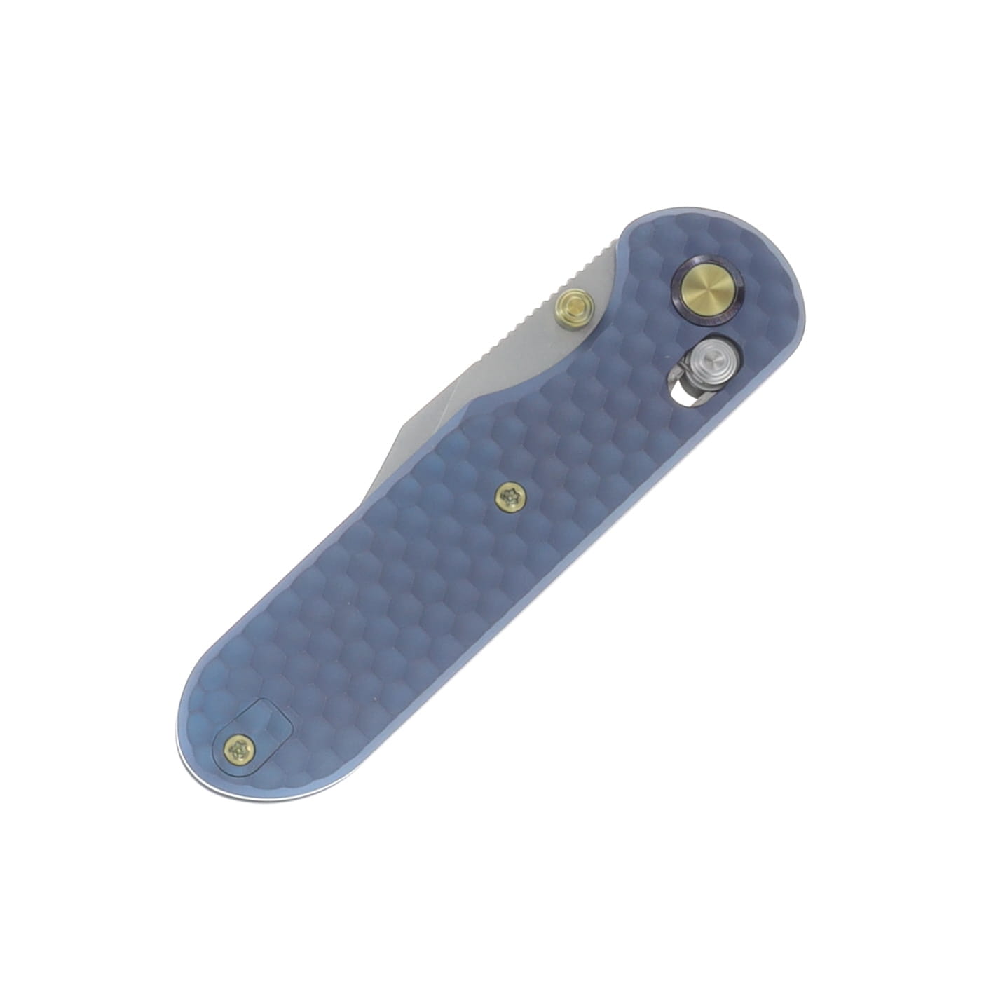 GEO Knife Ethereal Cutter Blue Stonewash 3in Plain Stonewash Clip Point GEO2401M View 4